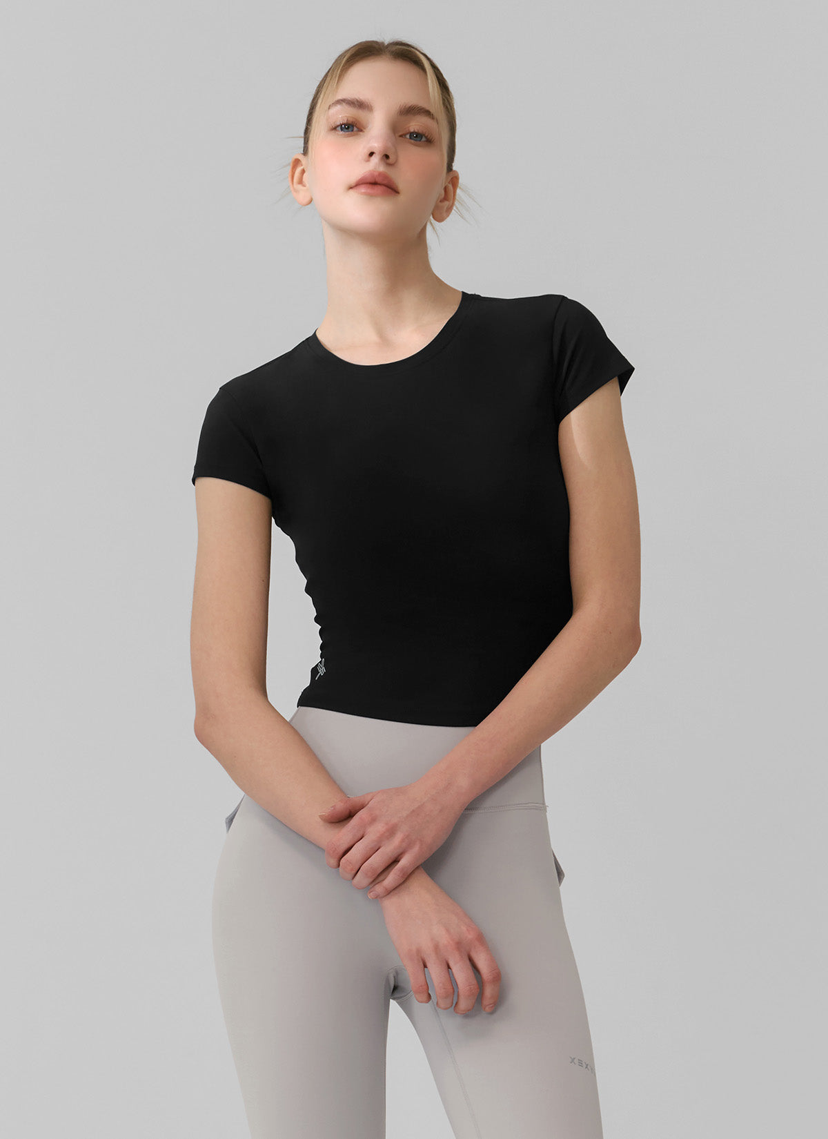 Light Tricot Overlap Short Sleeve