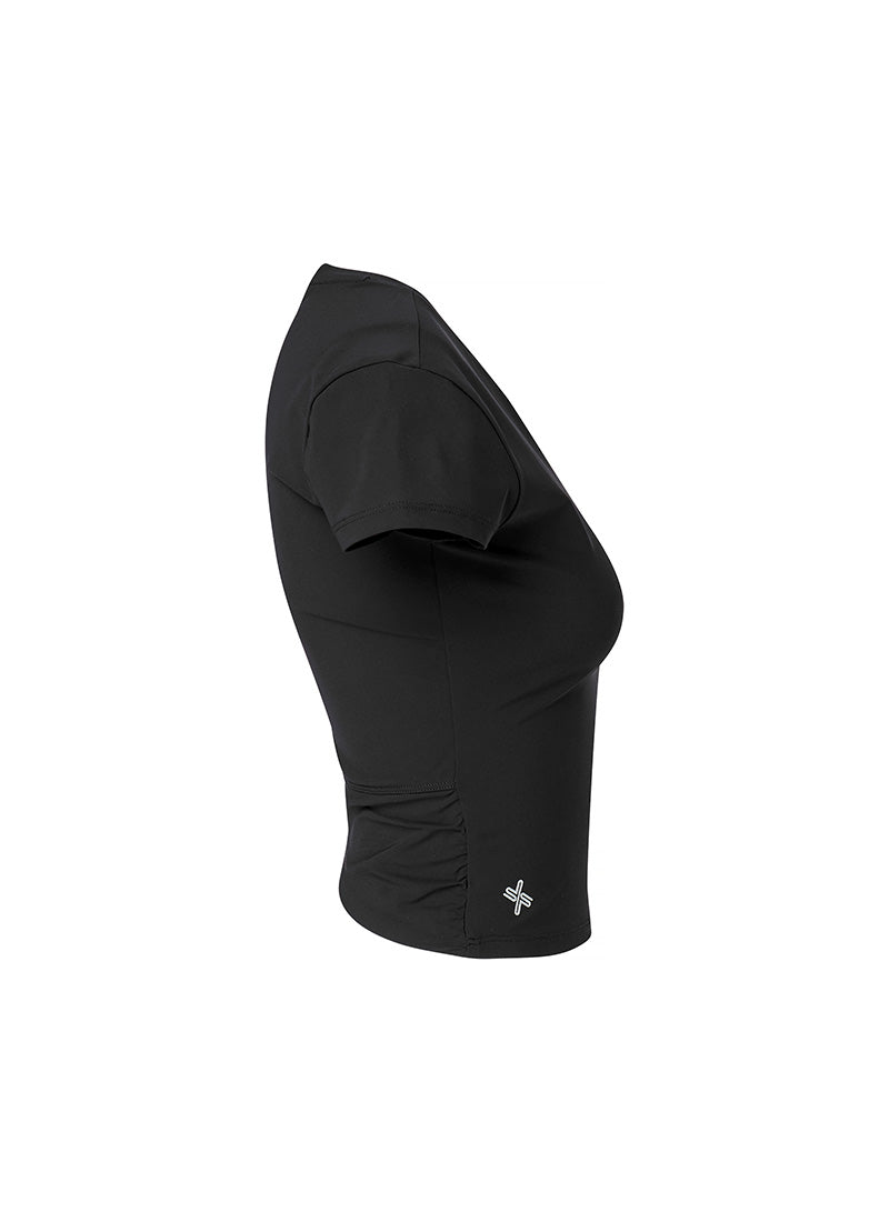 Light Tricot Overlap Short Sleeve