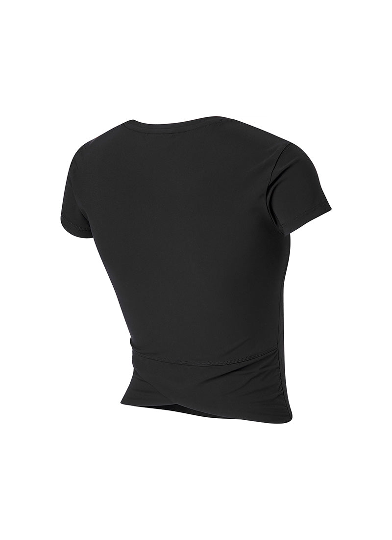 Light Tricot Overlap Short Sleeve