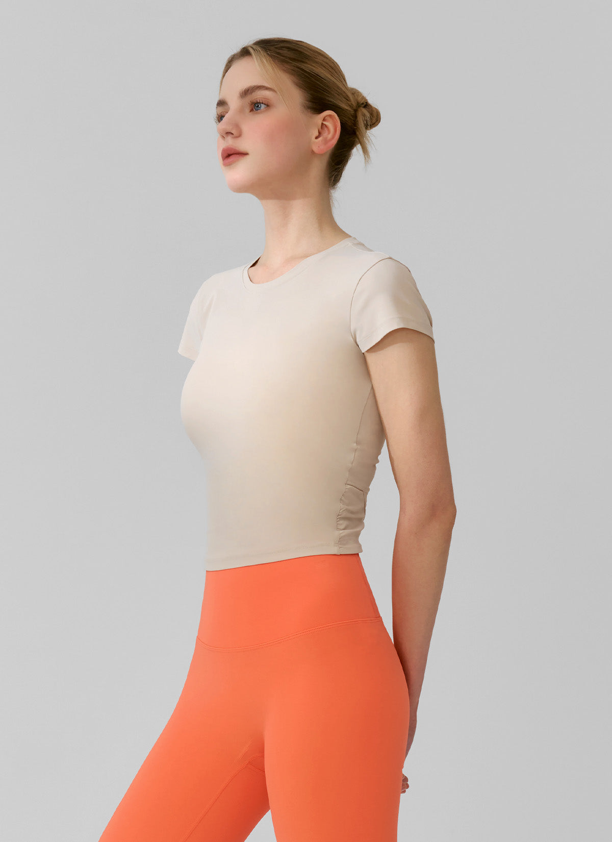 Light Tricot Overlap Short Sleeve