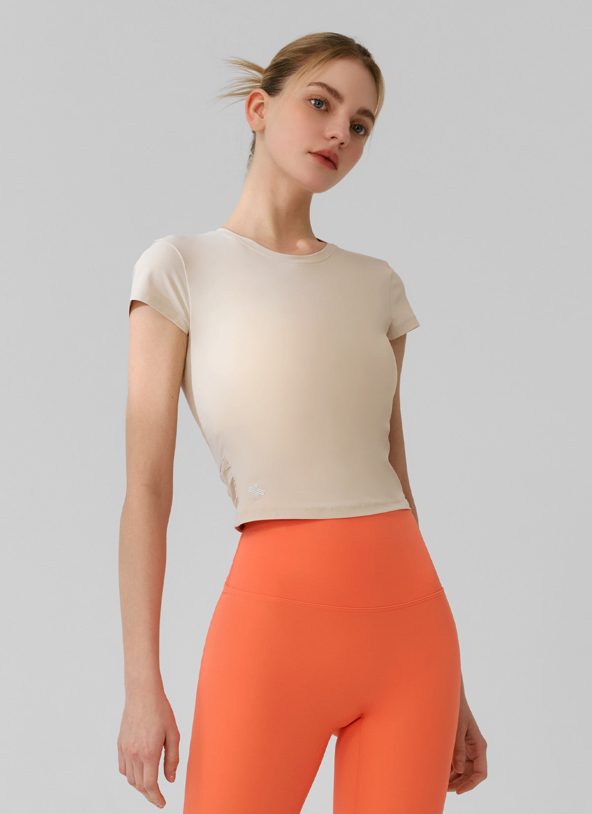 Light Tricot Overlap Short Sleeve