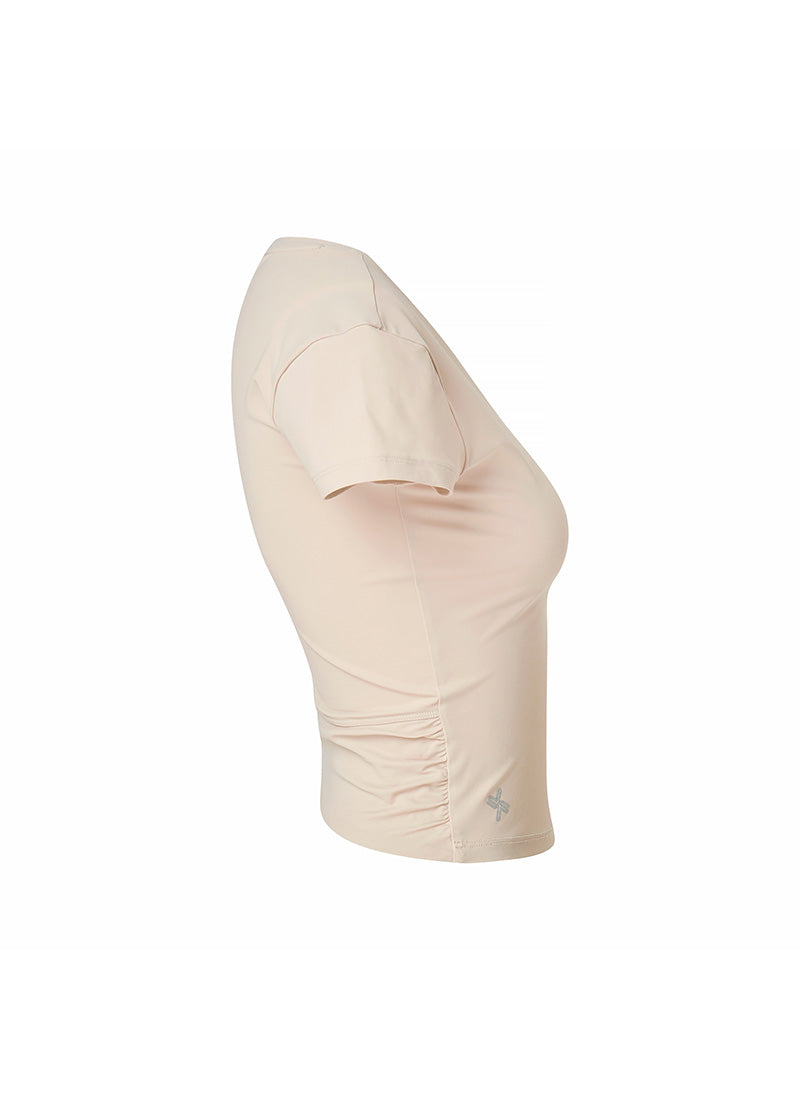 Light Tricot Overlap Short Sleeve