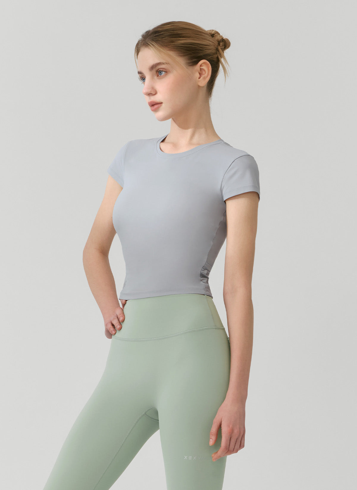 Light Tricot Overlap Short Sleeve