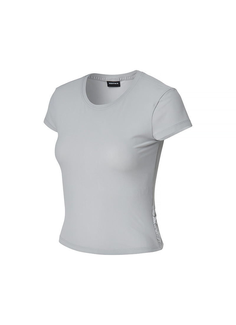 Light Tricot Overlap Short Sleeve