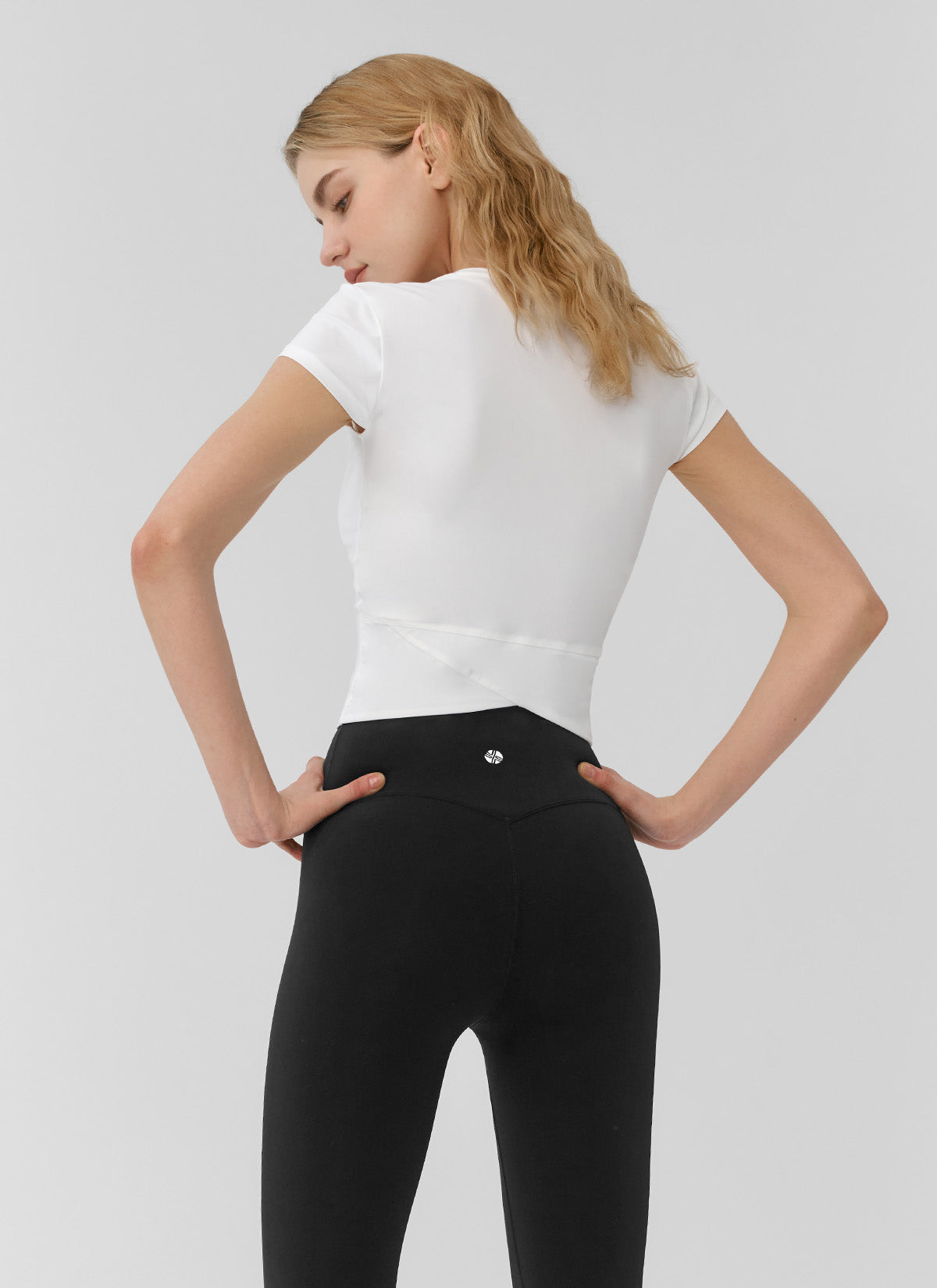 Light Tricot Overlap Short Sleeve