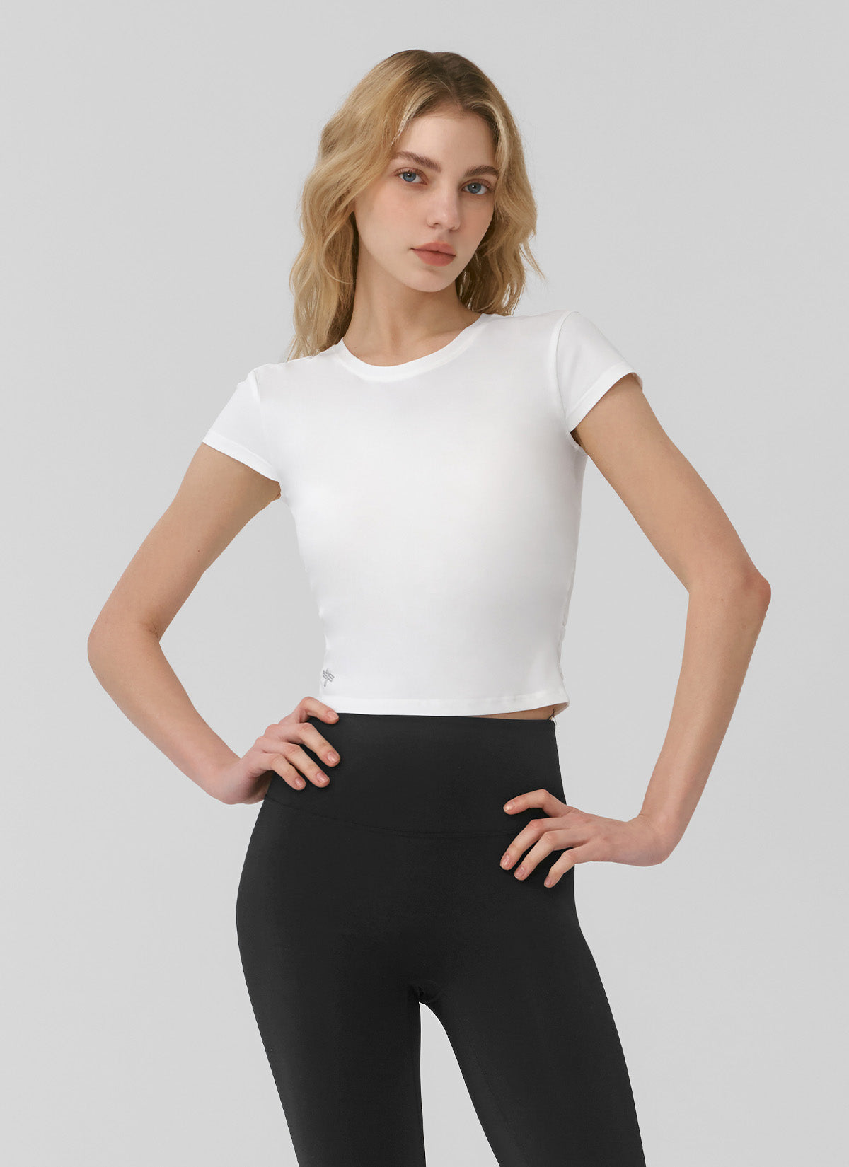 Light Tricot Overlap Short Sleeve