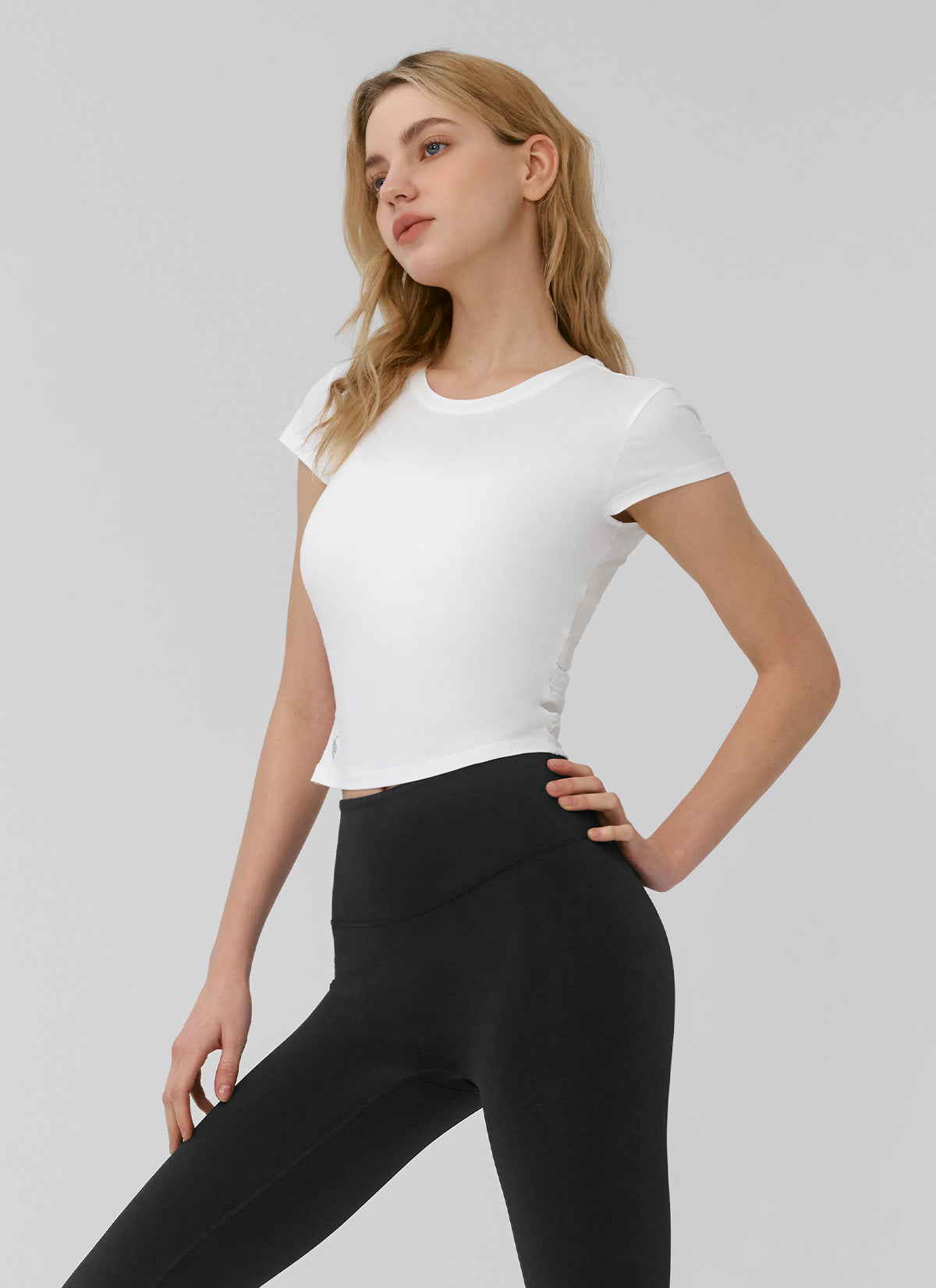 Light Tricot Overlap Short Sleeve