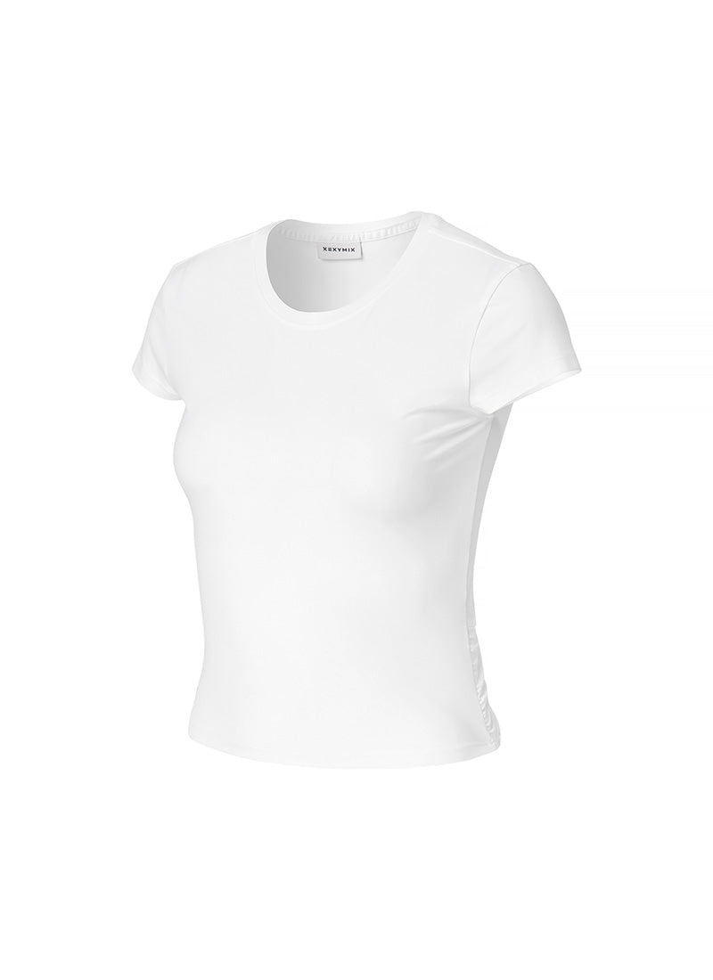 Light Tricot Overlap Short Sleeve