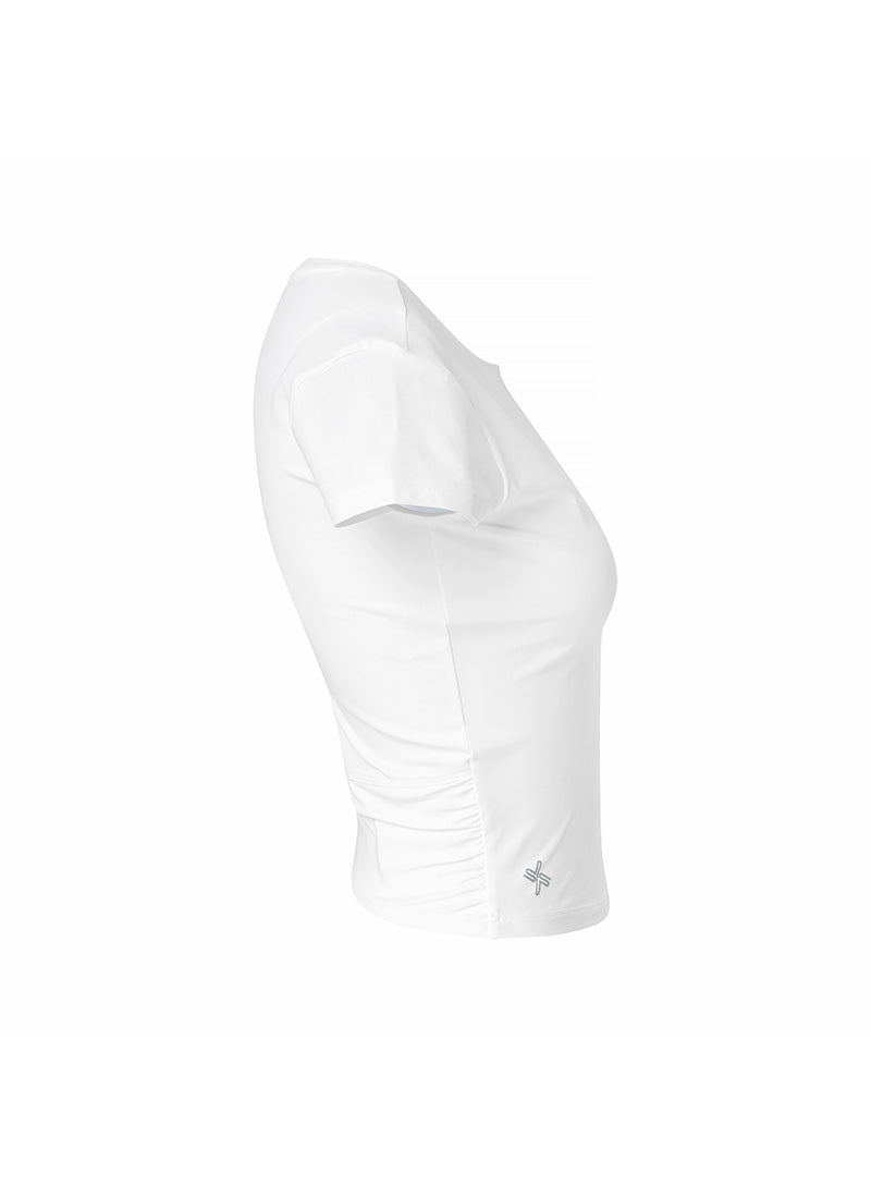 Light Tricot Overlap Short Sleeve