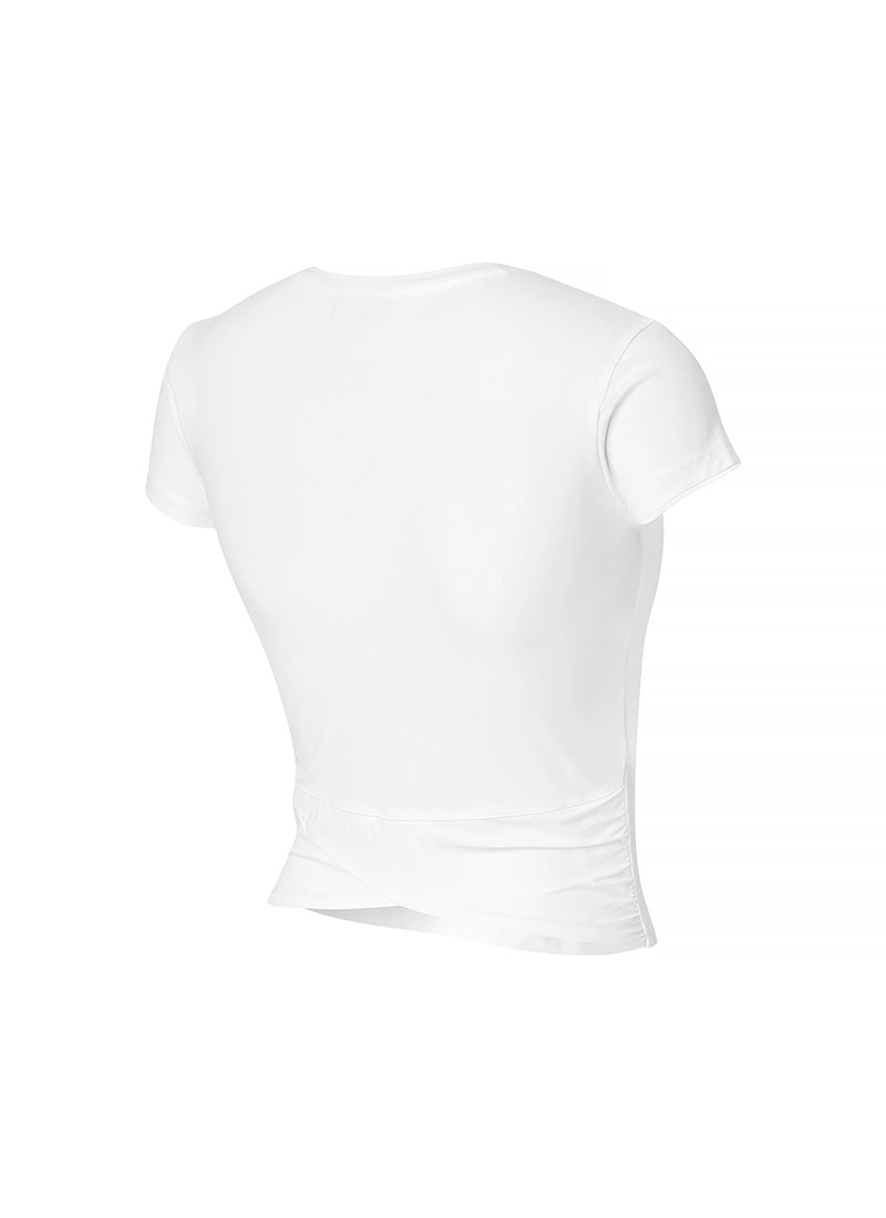 Light Tricot Overlap Short Sleeve