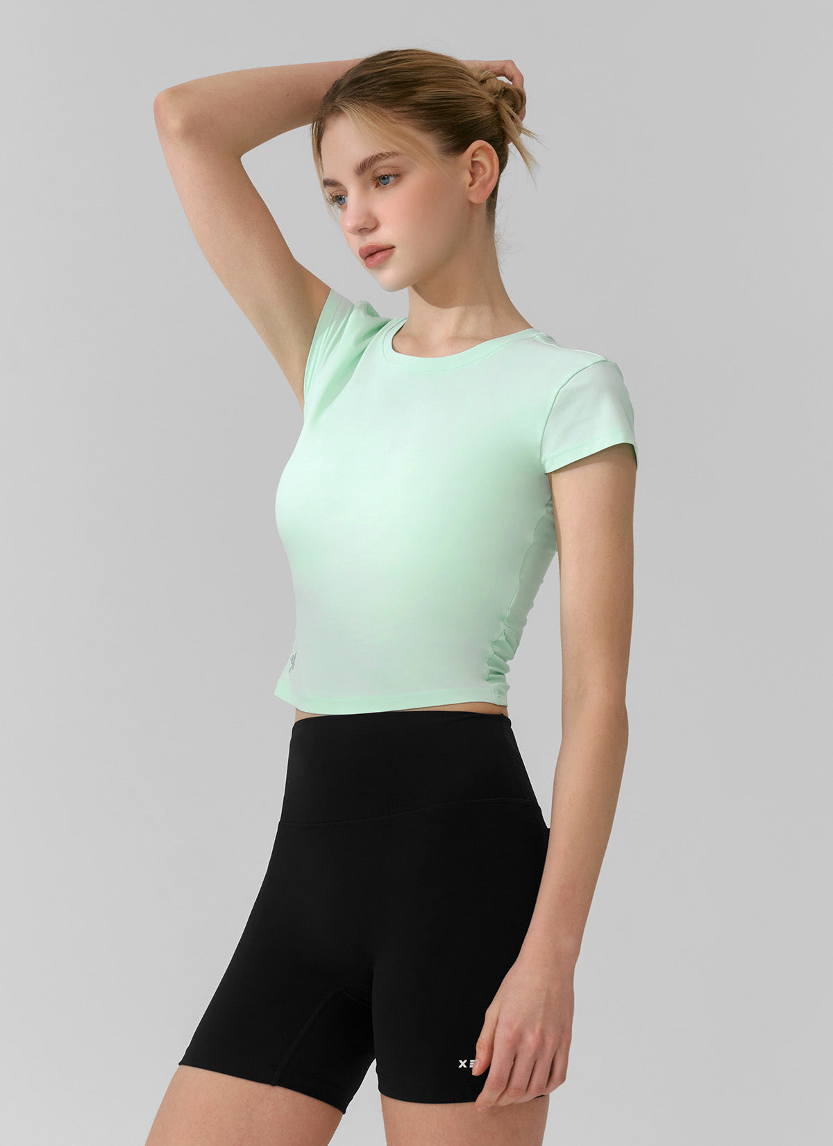 Light Tricot Overlap Short Sleeve