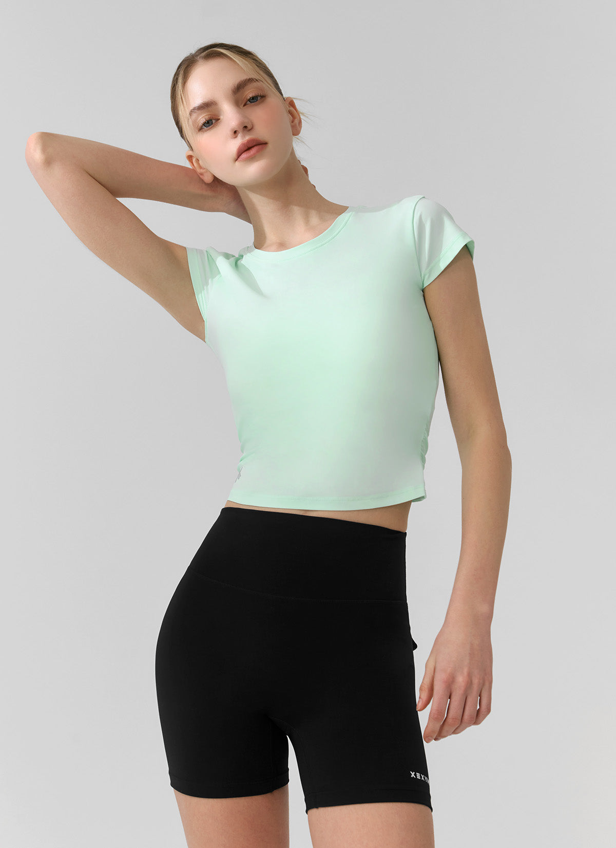 Light Tricot Overlap Short Sleeve