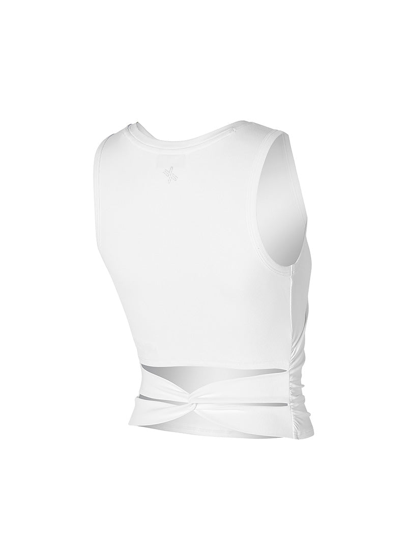 Ribbed Back Twist Sleeveless
