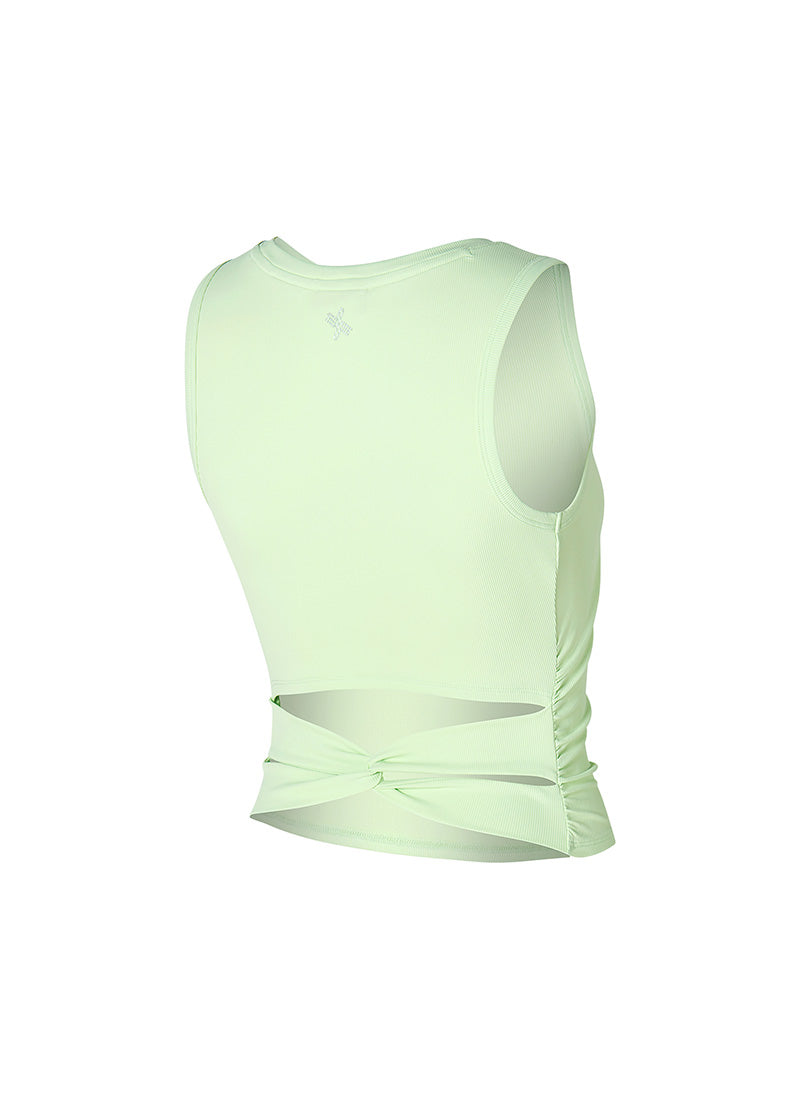 Ribbed Back Twist Sleeveless