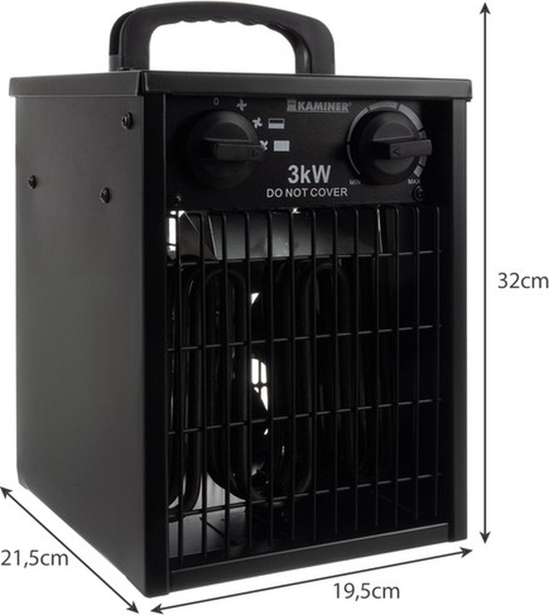 Kaminer Elektrische Heater met Ventilator 3000W - Snelle en Efficiënte Verwarming