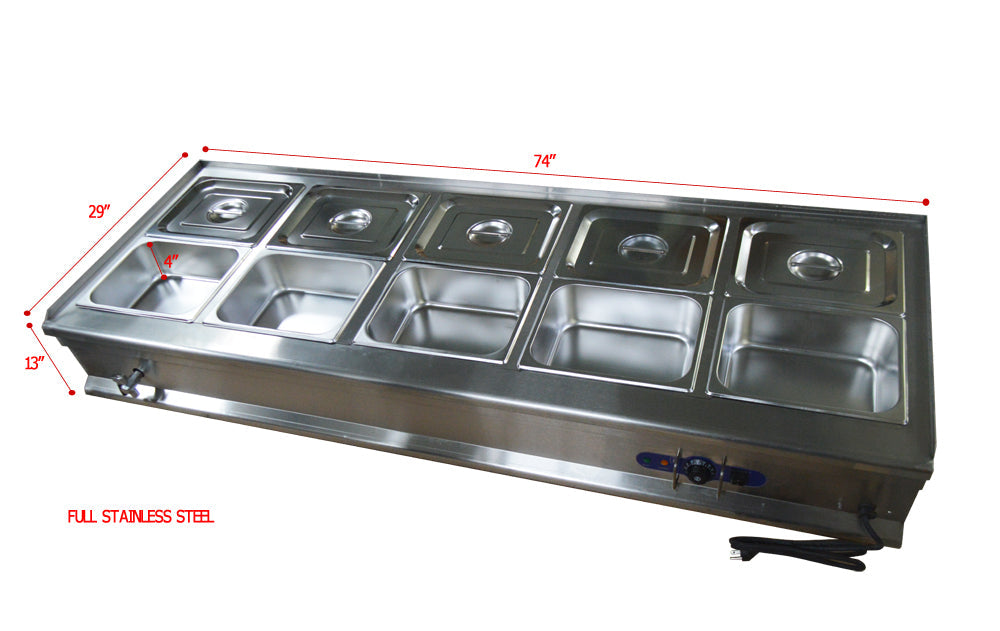 110V Bain-Marie Buffet Food Warmer
