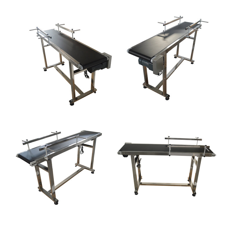 110V 1.5m PVC Conveyor Double Guardrail 30cm
