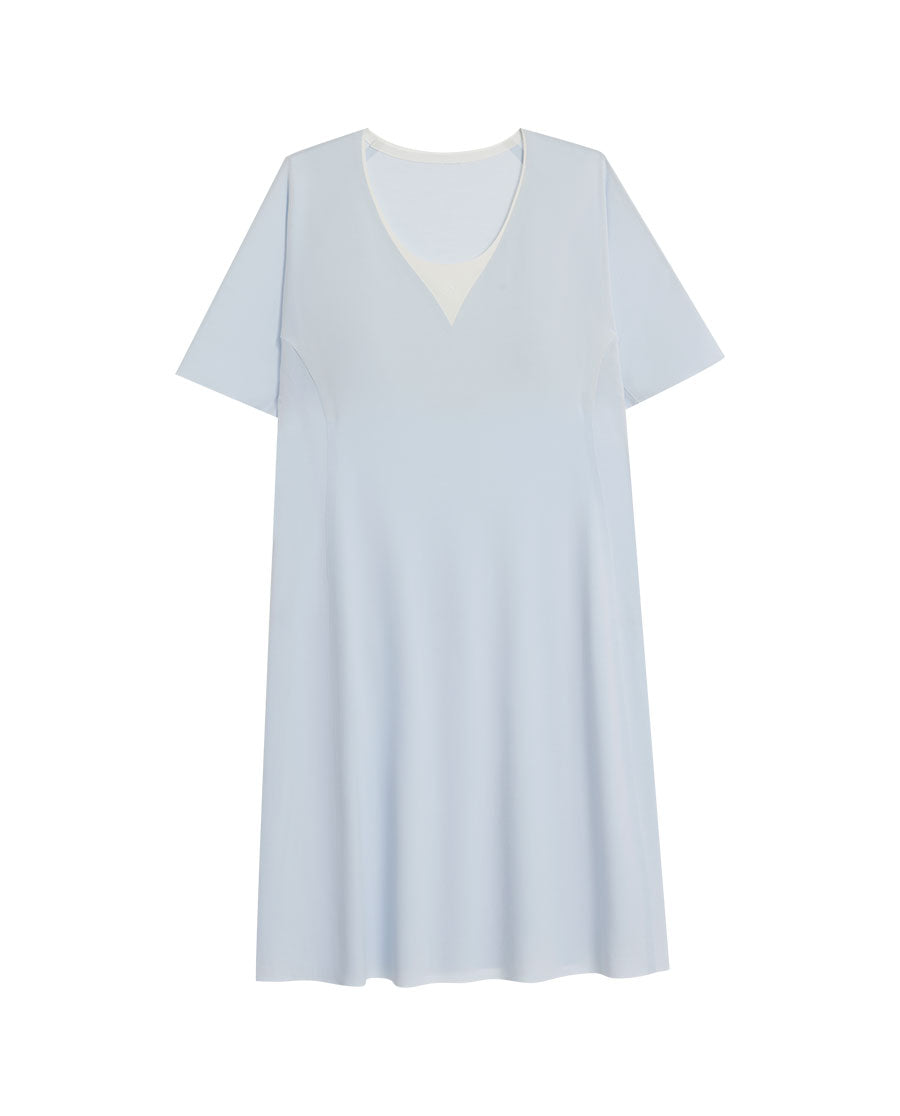 Aimer Pullover Short-Sleeved Nightgown With Cups