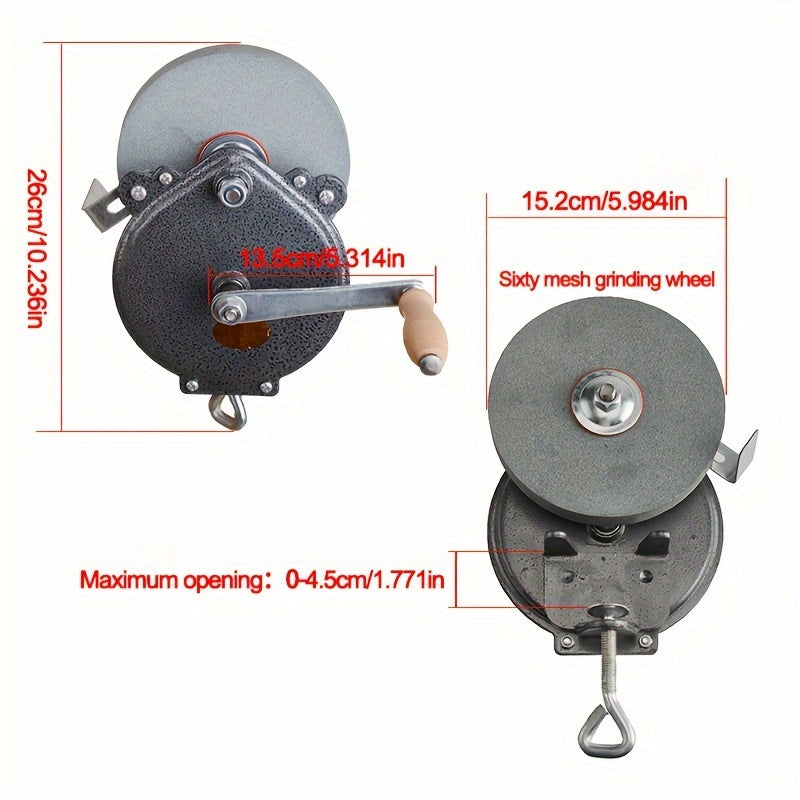 Vintage Hand Crank Knife Sharpener, No Electricity Needed – TJR7W3F