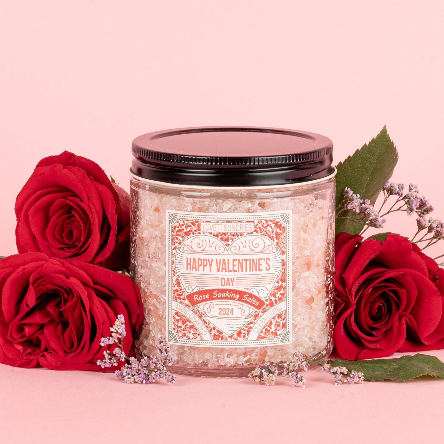 Lovett Sundries - Valentines Day Rose Soaking Salts