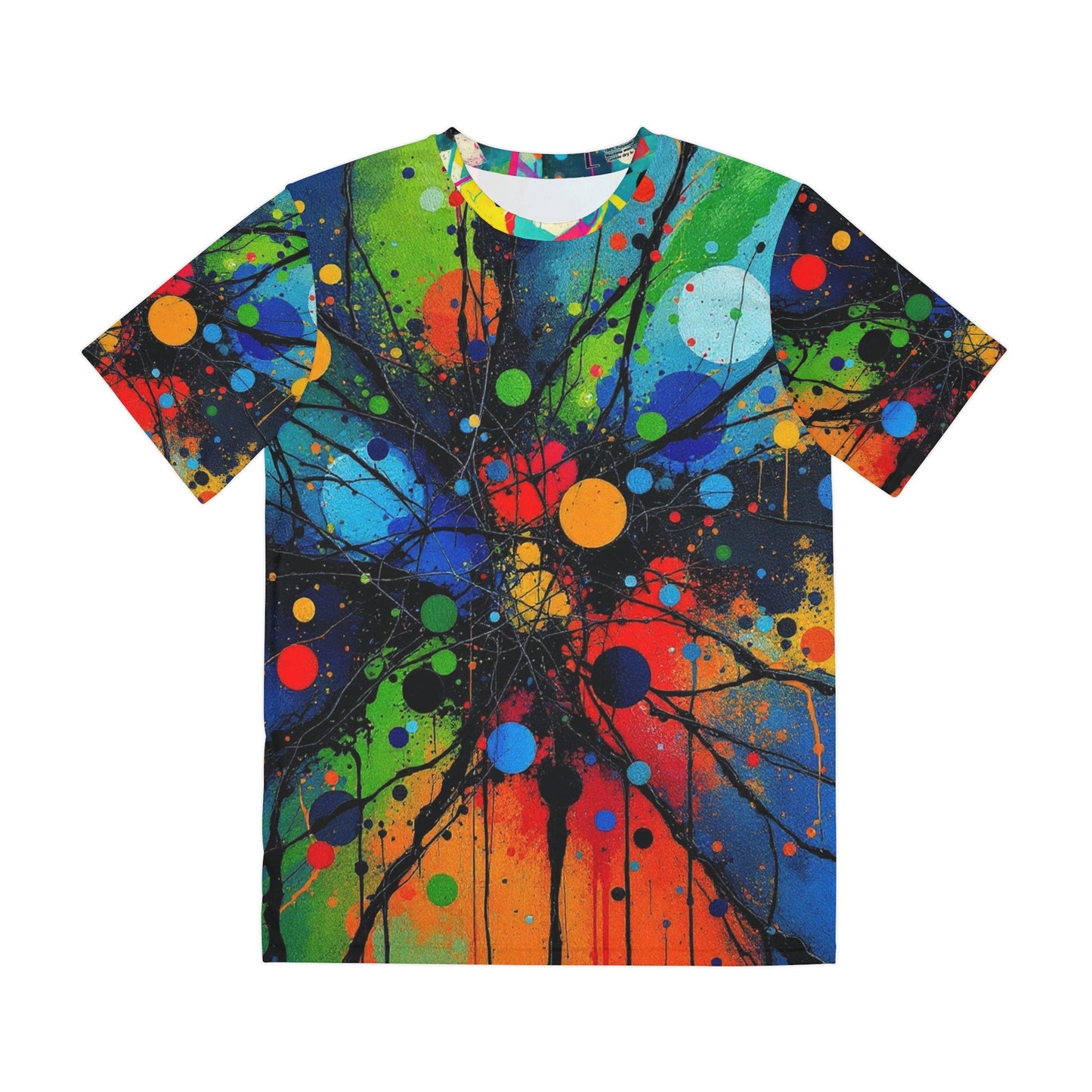 Zip-Up Hoodie – Psychedelic Neon Splatter AOP | Abstract Fluid Art Streetwear in Neon Green & Electric Purple