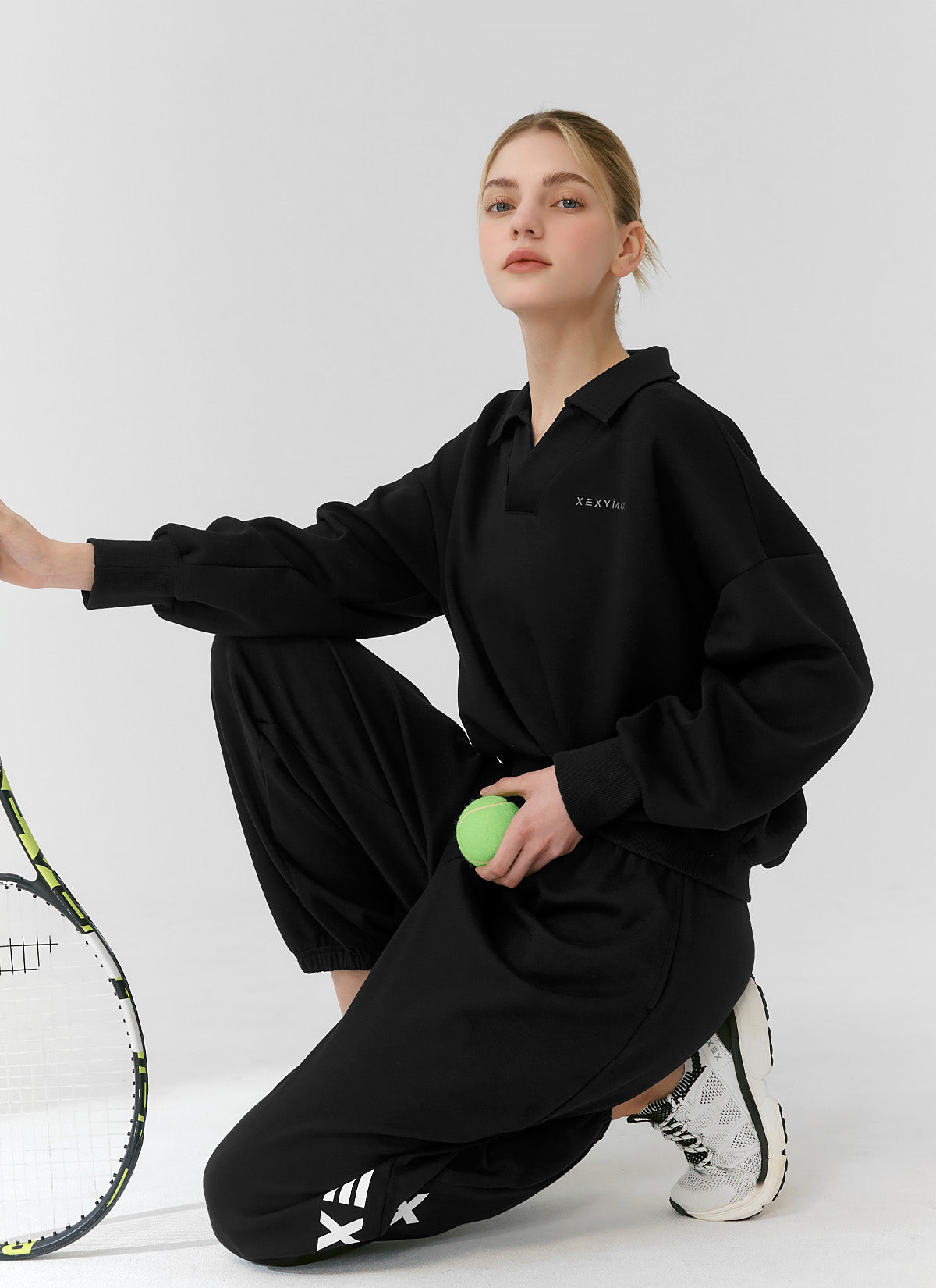 Lettering Big Logo Loose Fit Jogger Pants