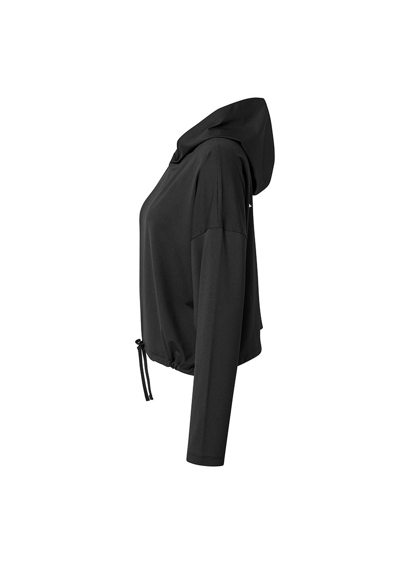 Daily Feather String Crop Hoodie