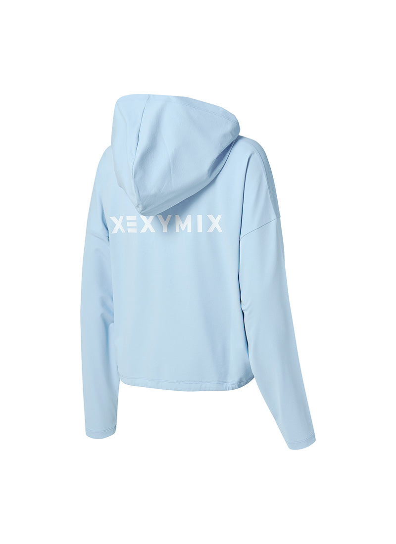 Daily Feather String Crop Hoodie