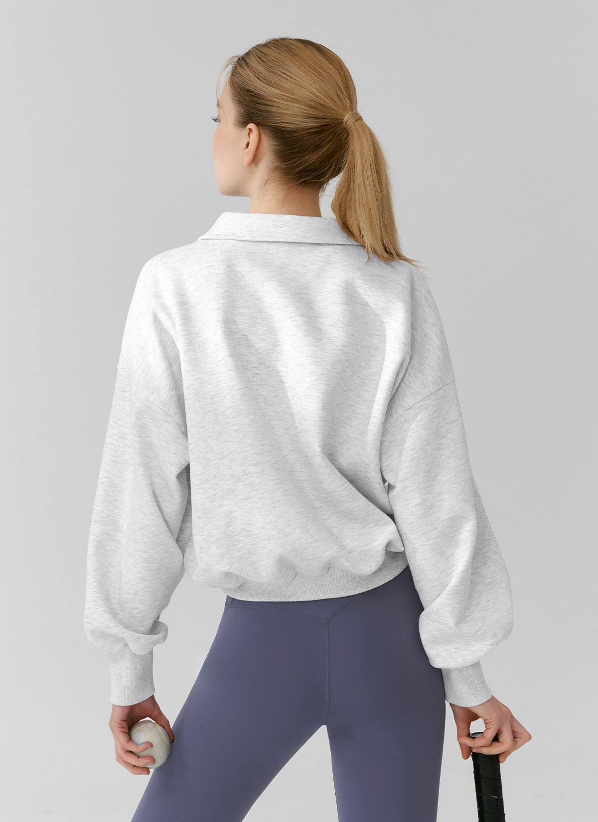 Mild Logo Collar Crop Sweatshirt