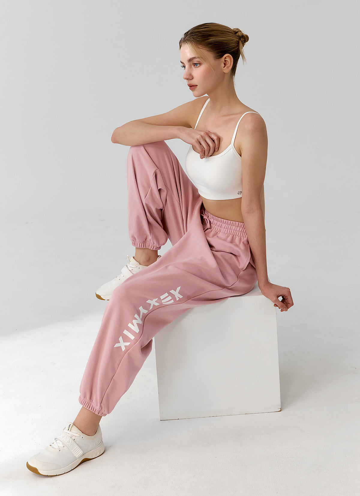 Lettering Big Logo Loose Fit Jogger Pants