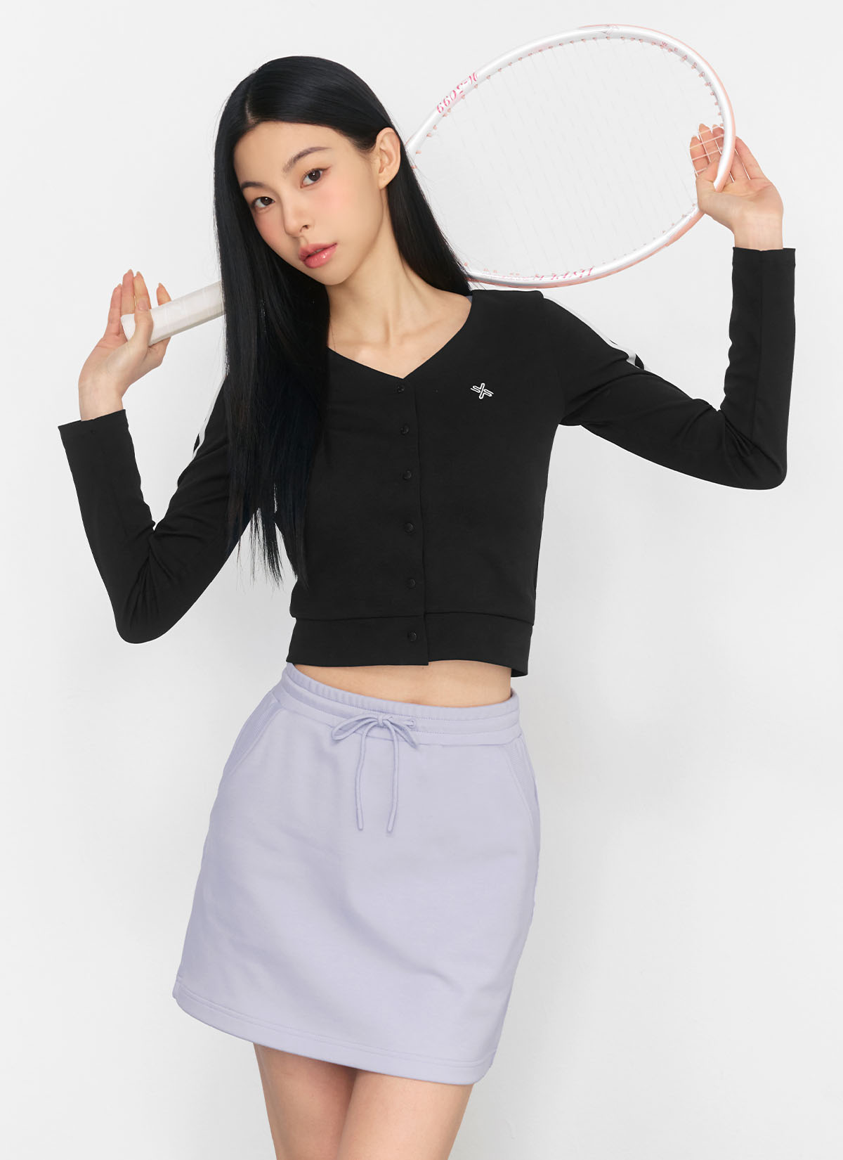 Eco Dex Color Block Crop Cardigan
