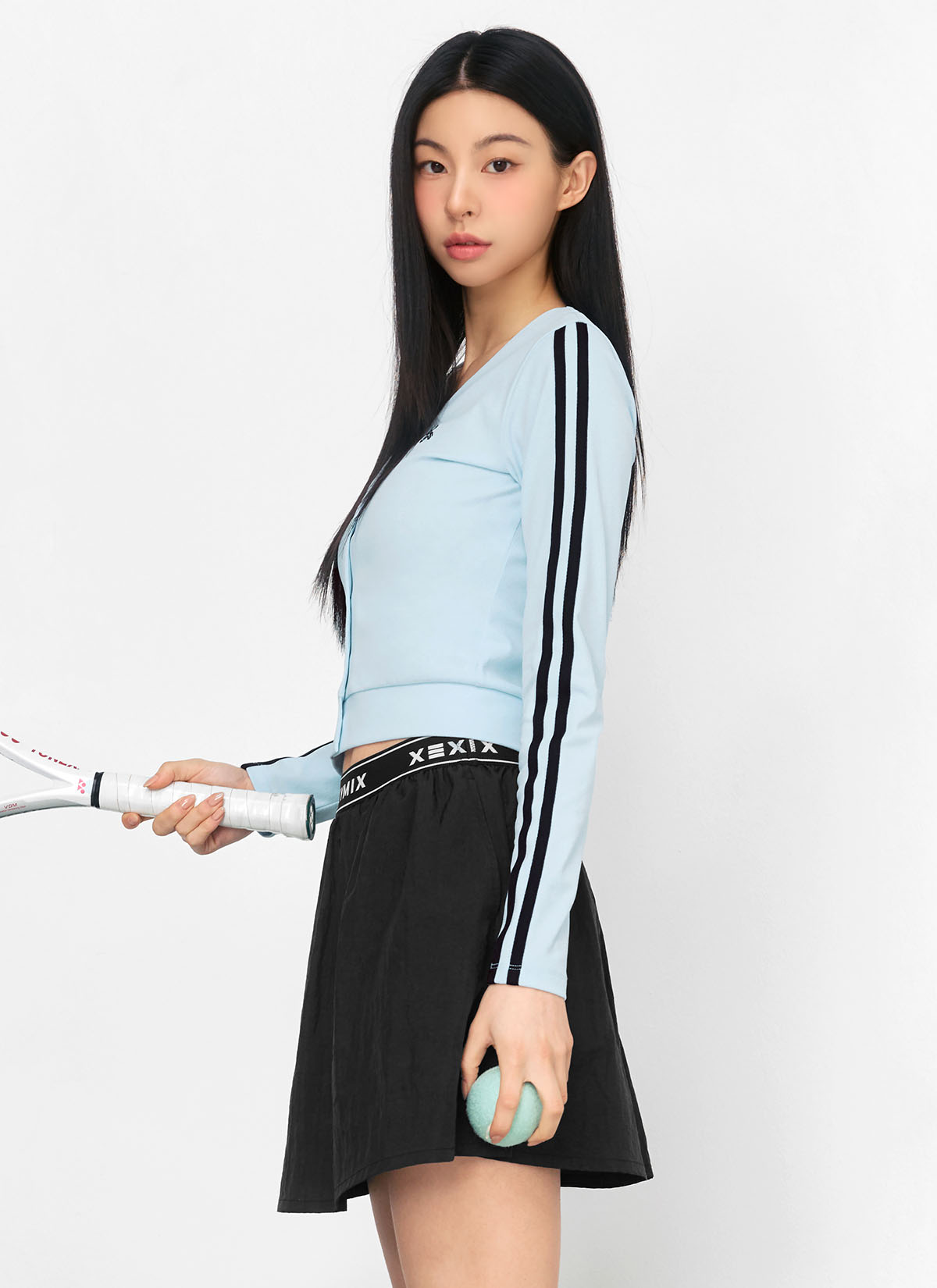 Eco Dex Color Block Crop Cardigan