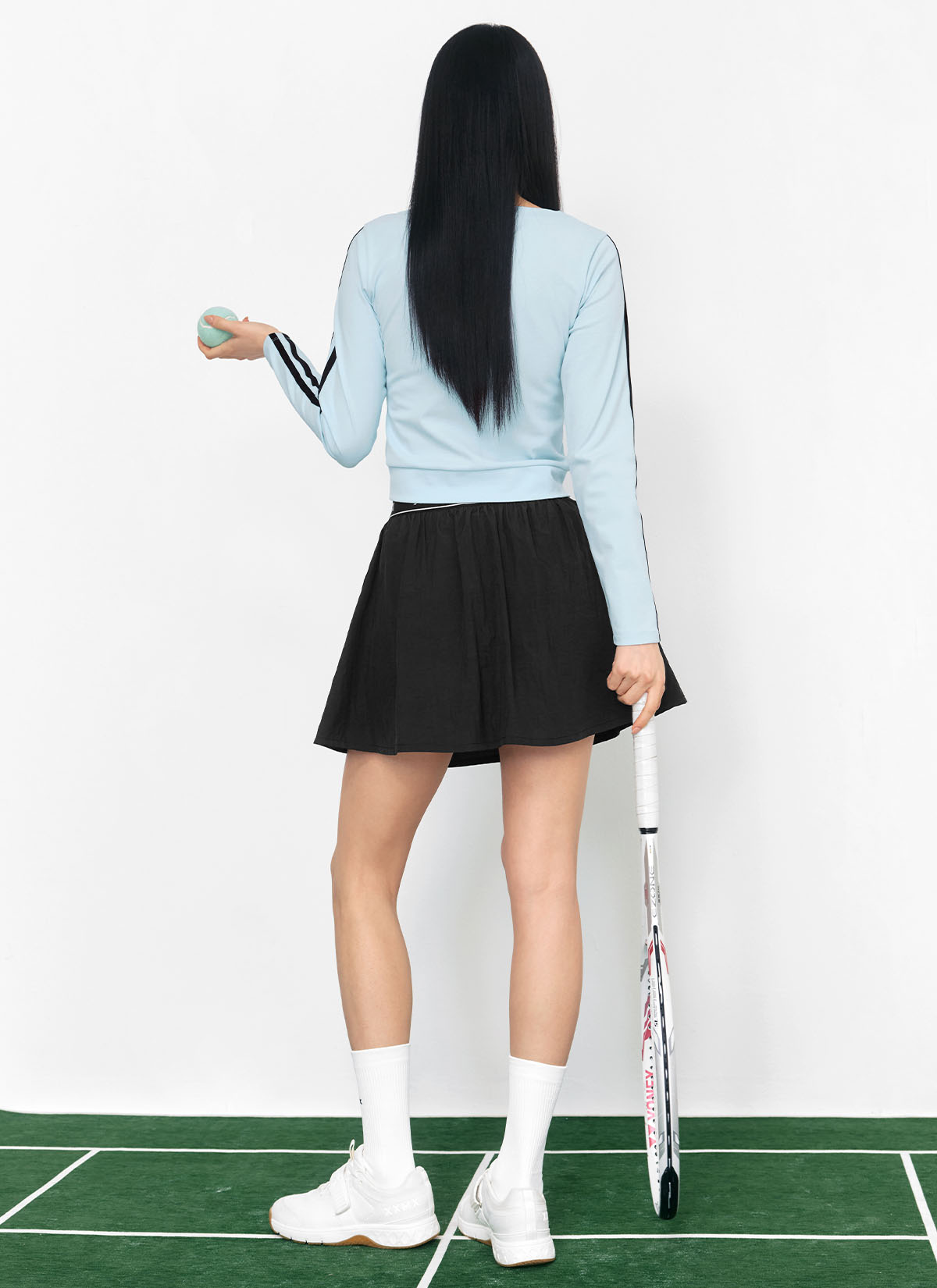 Eco Dex Color Block Crop Cardigan