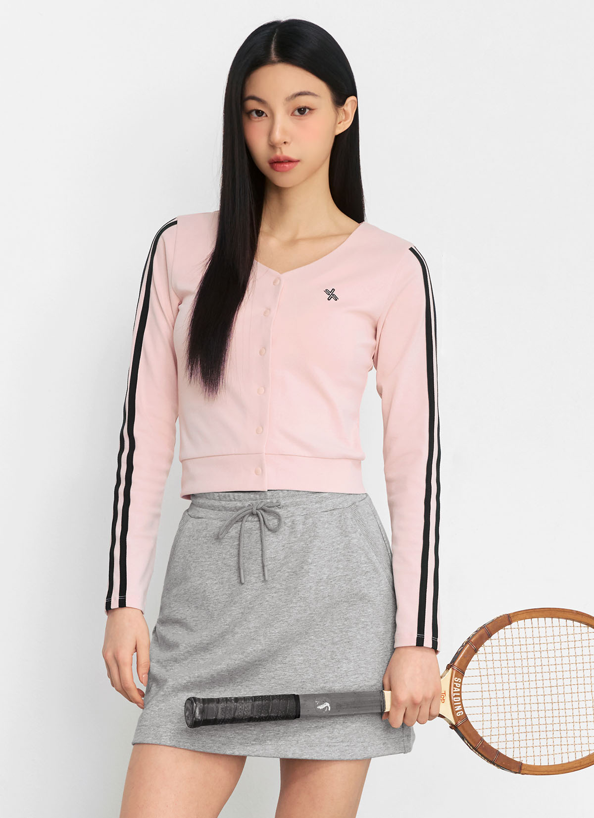 Eco Dex Color Block Crop Cardigan