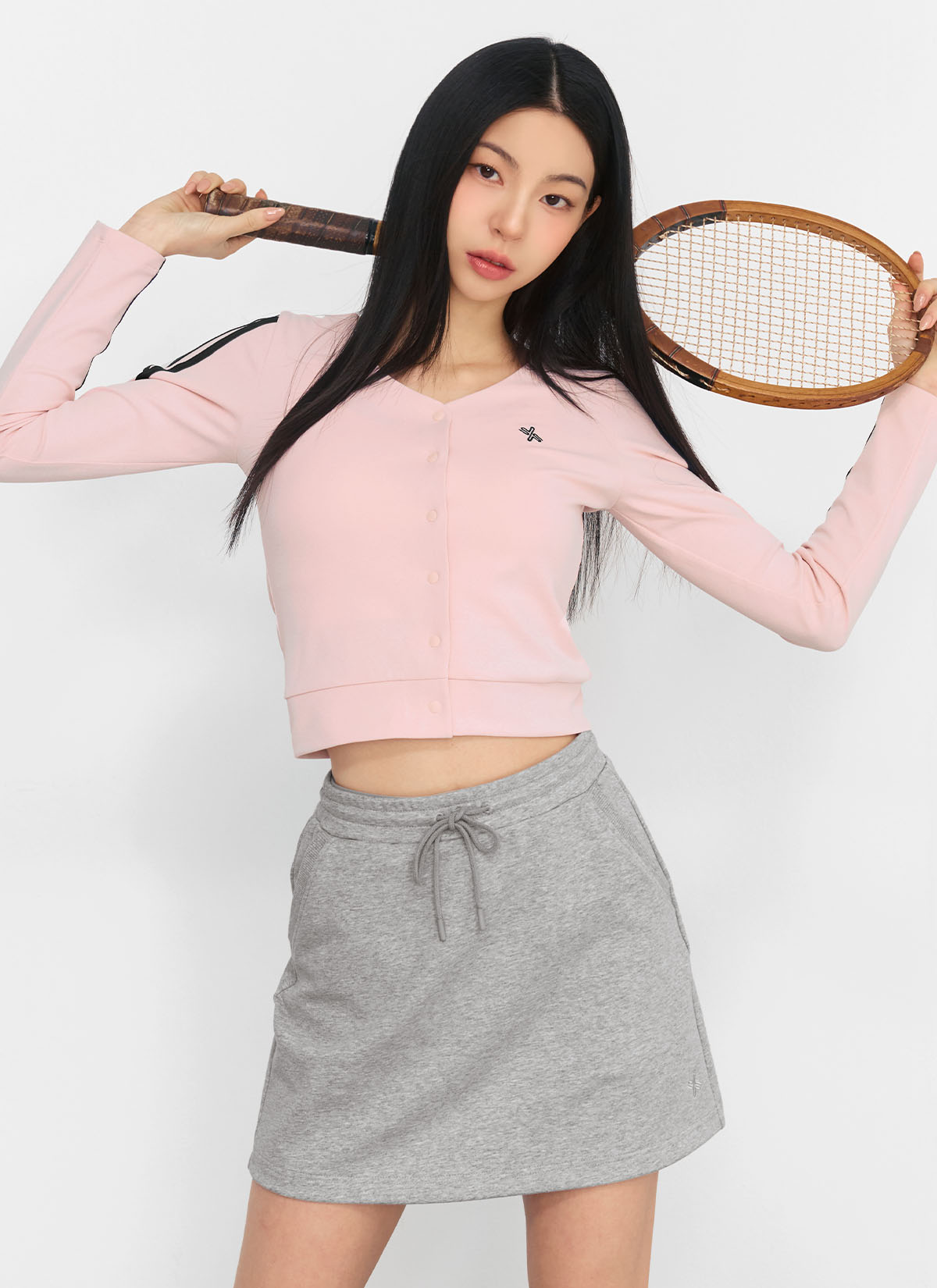 Eco Dex Color Block Crop Cardigan