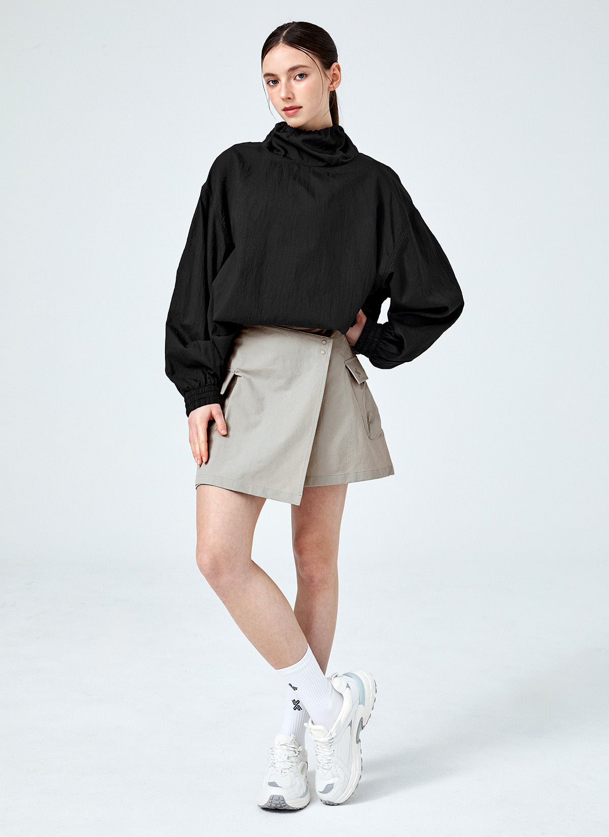 Dual Grip Layered Wrap Skirt
