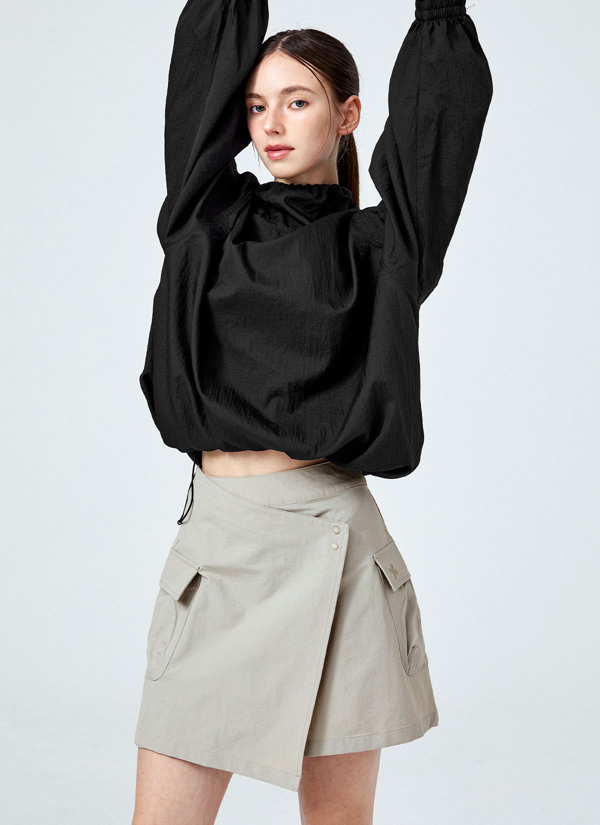 Dual Grip Layered Wrap Skirt
