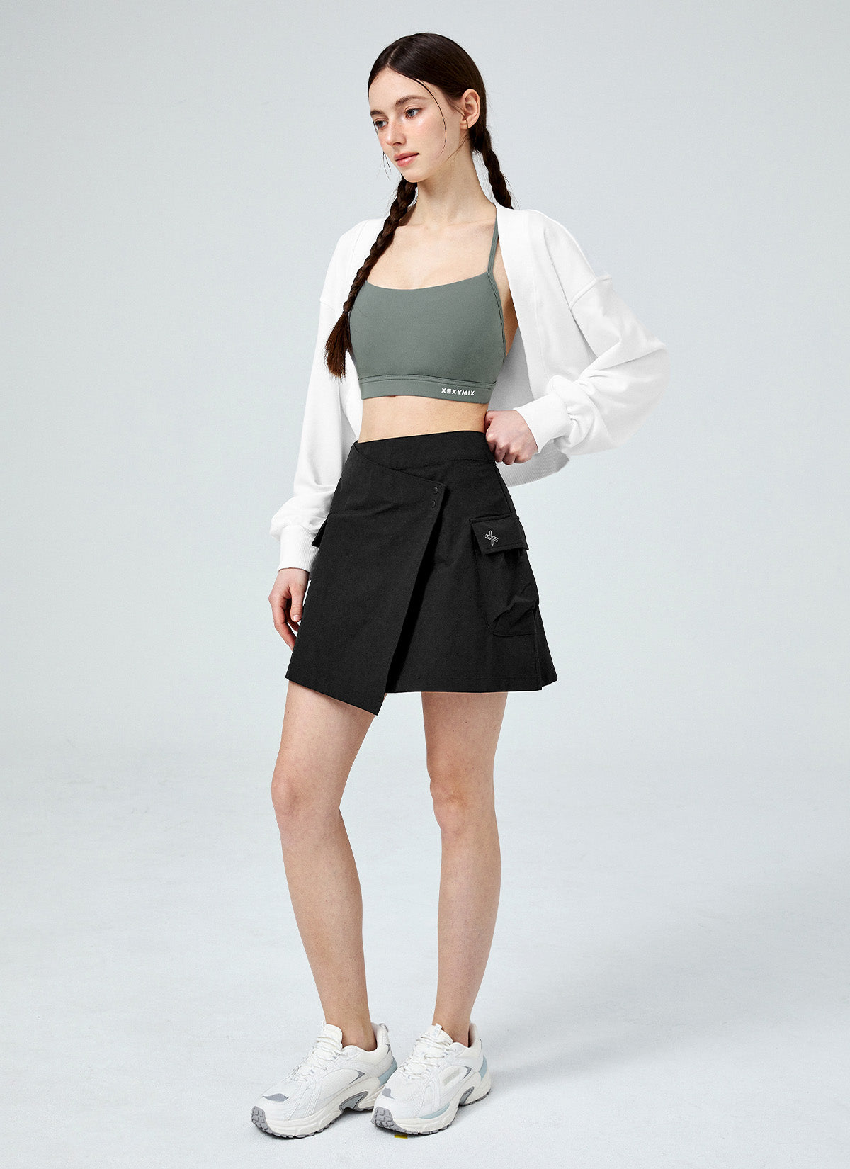 Dual Grip Layered Wrap Skirt