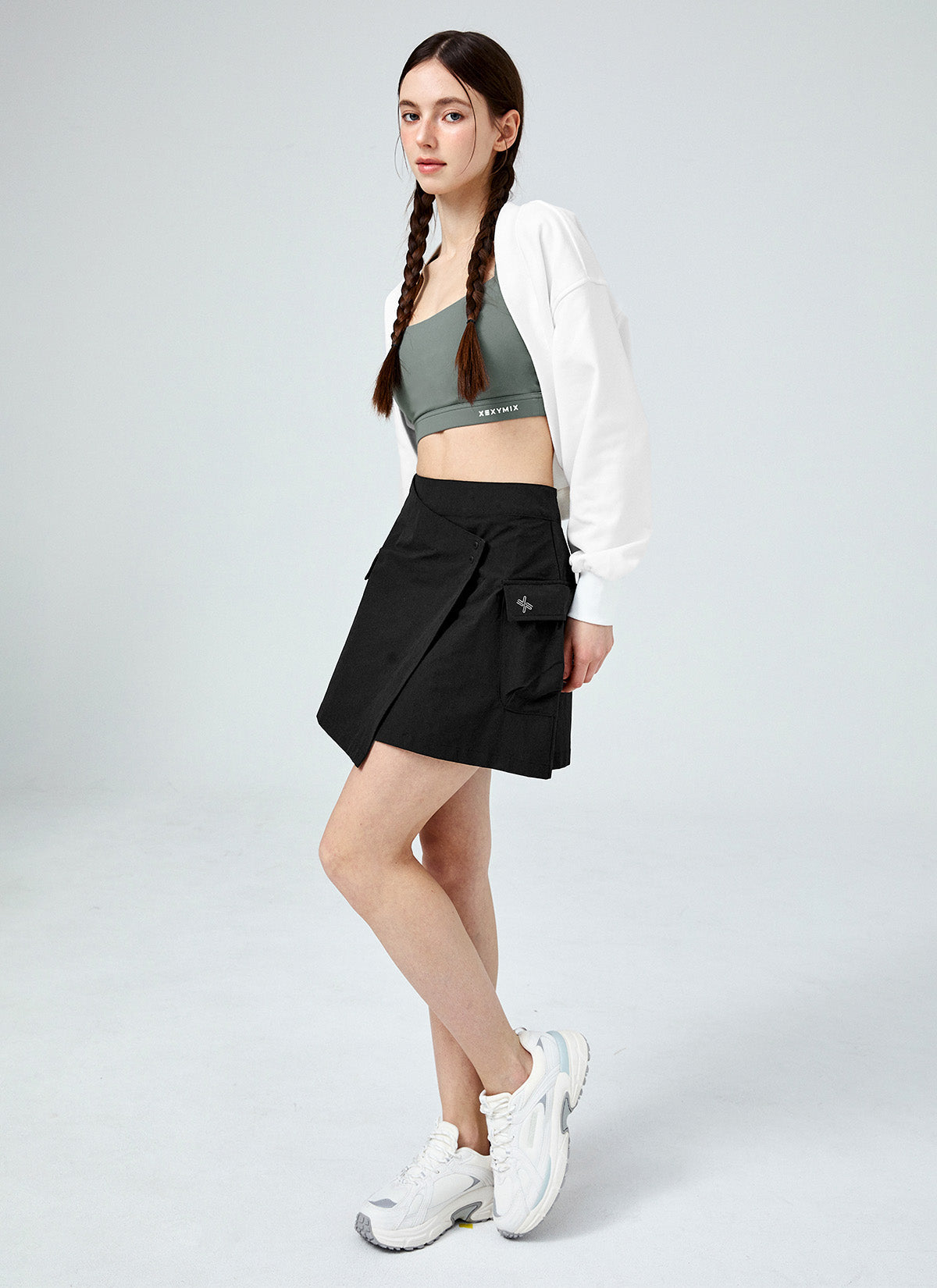 Dual Grip Layered Wrap Skirt