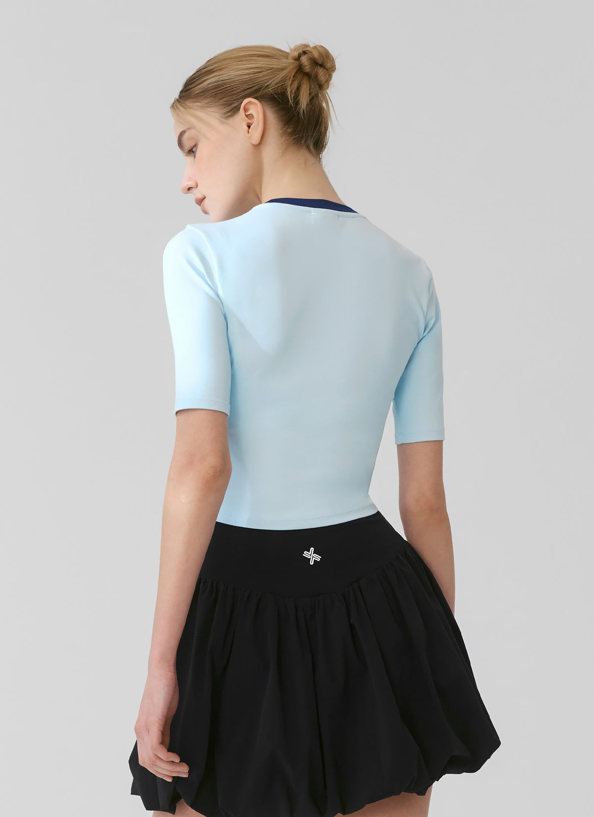 Sporty Logo Color Block Crop Top