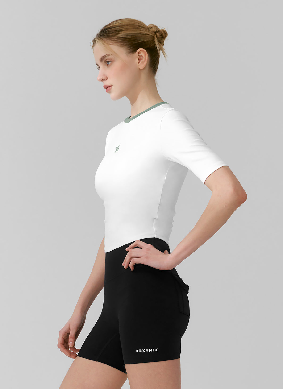 Sporty Logo Color Block Crop Top