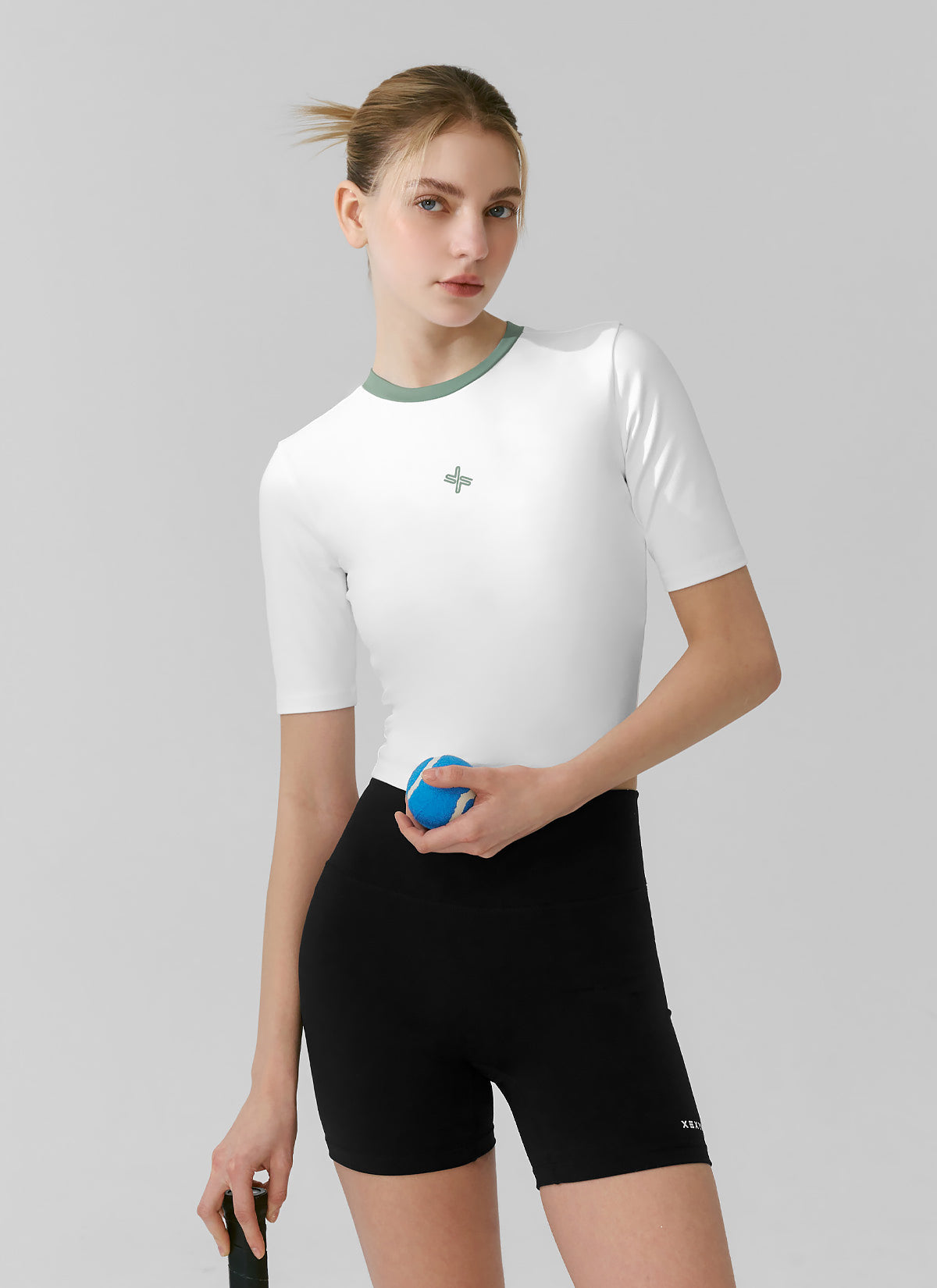 Sporty Logo Color Block Crop Top