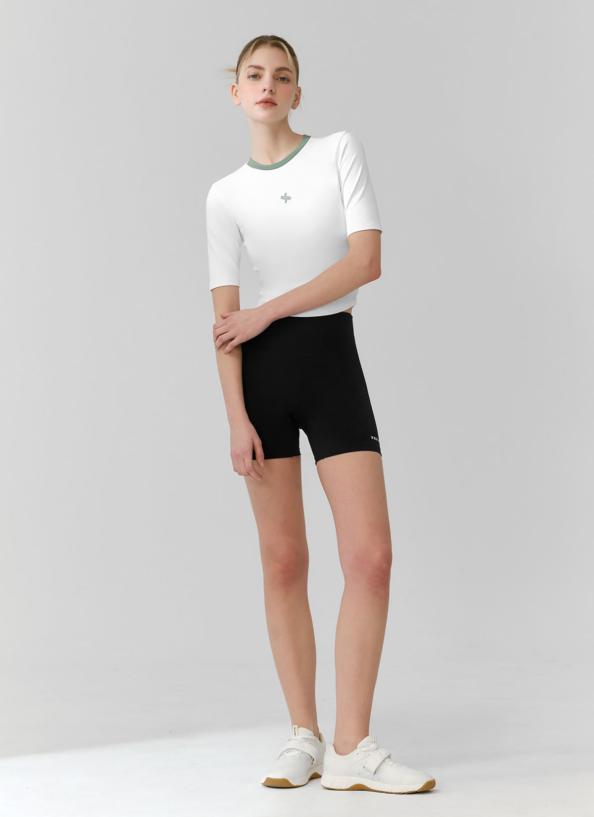 Sporty Logo Color Block Crop Top