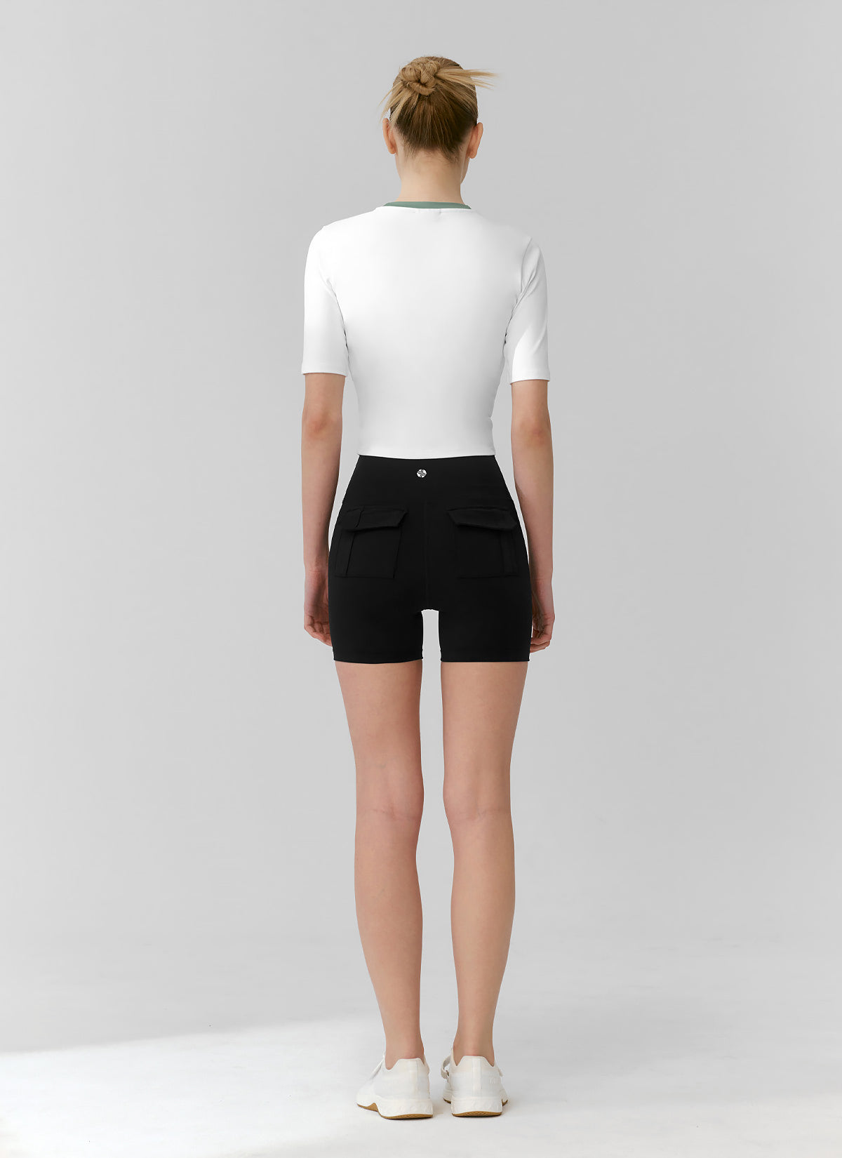 Sporty Logo Color Block Crop Top