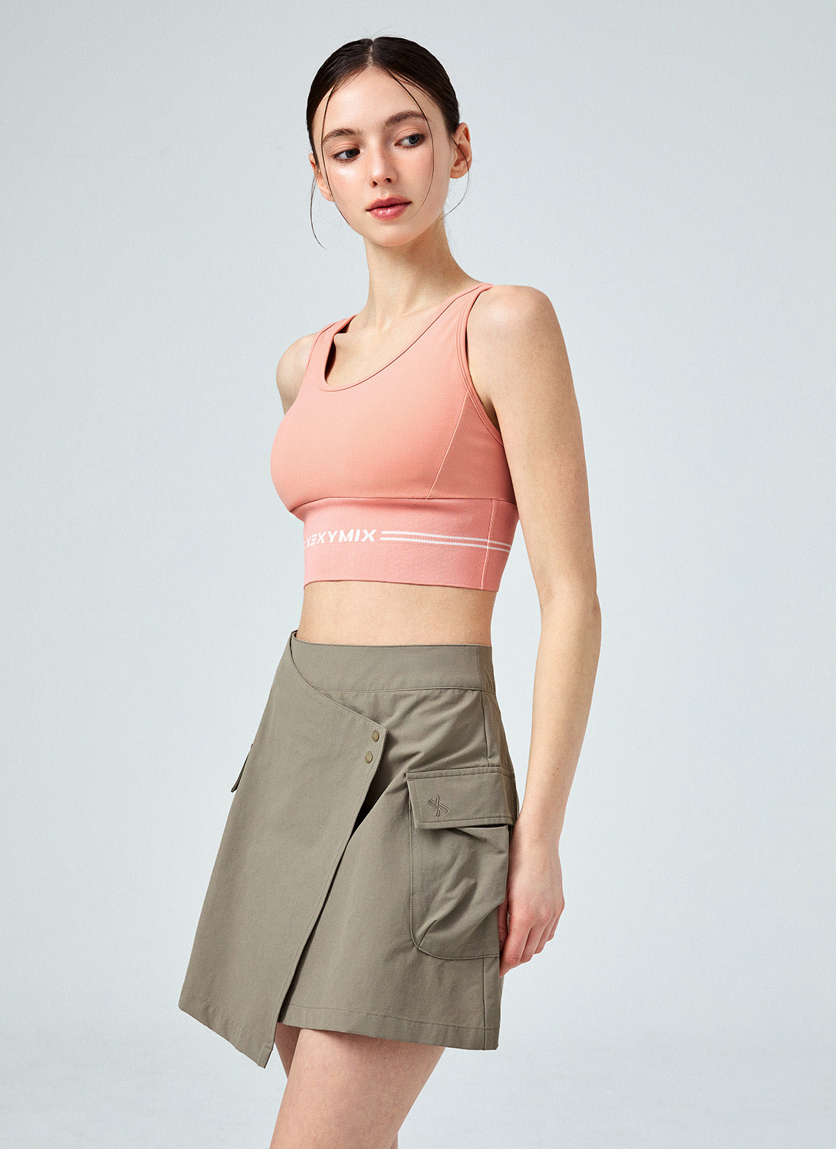 Dual Grip Layered Wrap Skirt