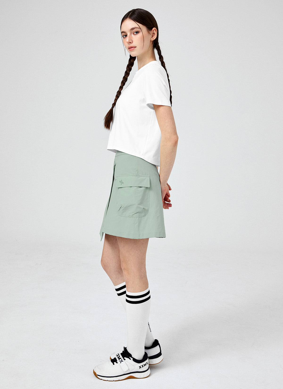 Dual Grip Layered Wrap Skirt