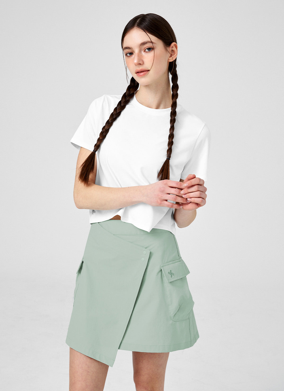 Dual Grip Layered Wrap Skirt