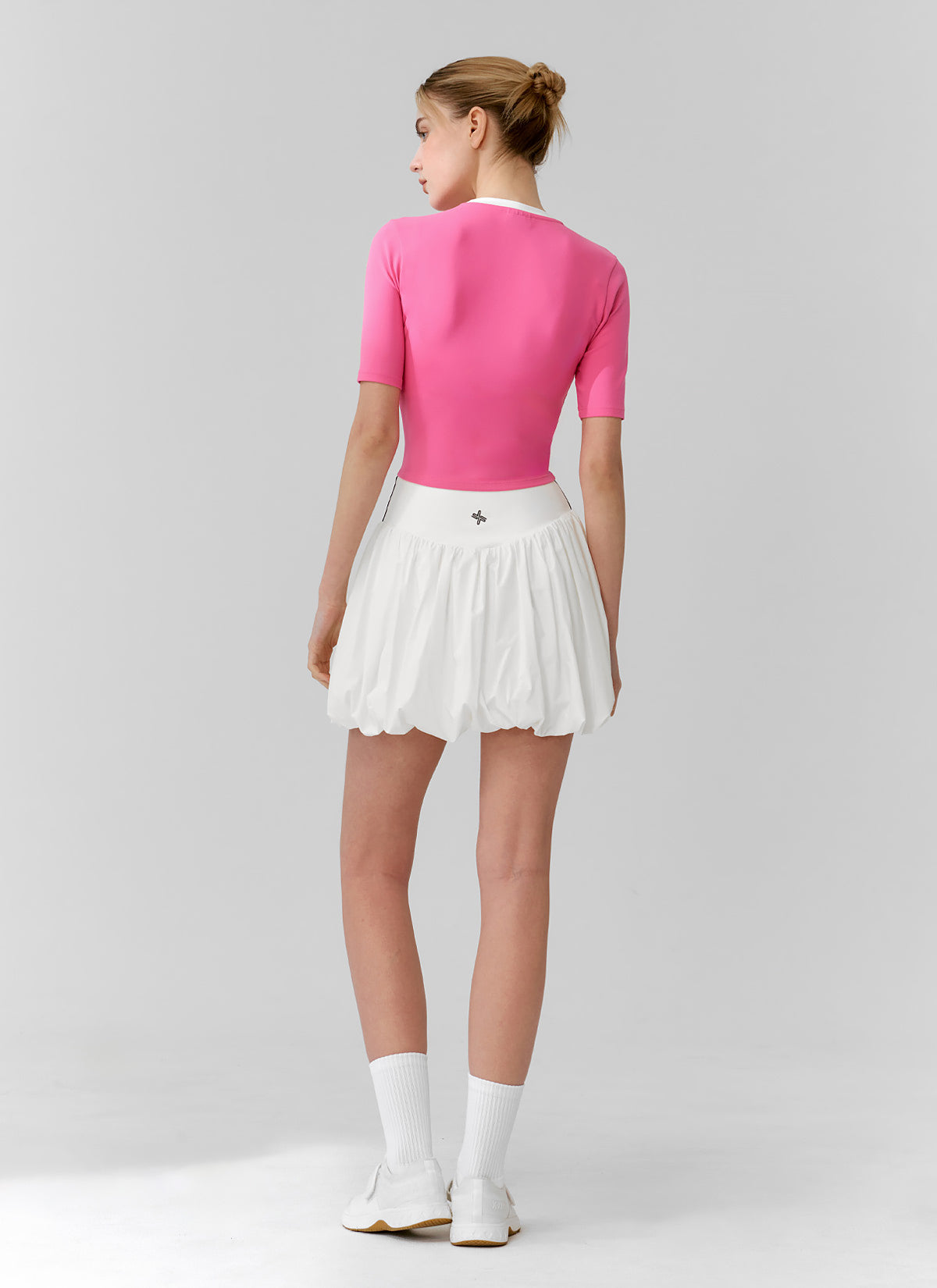 Sporty Logo Color Block Crop Top