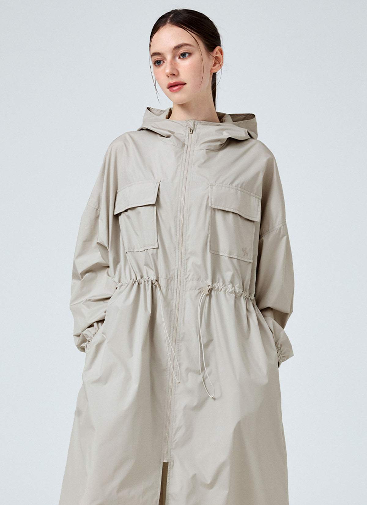 Airy Essential Maxi Hood Long Jacket