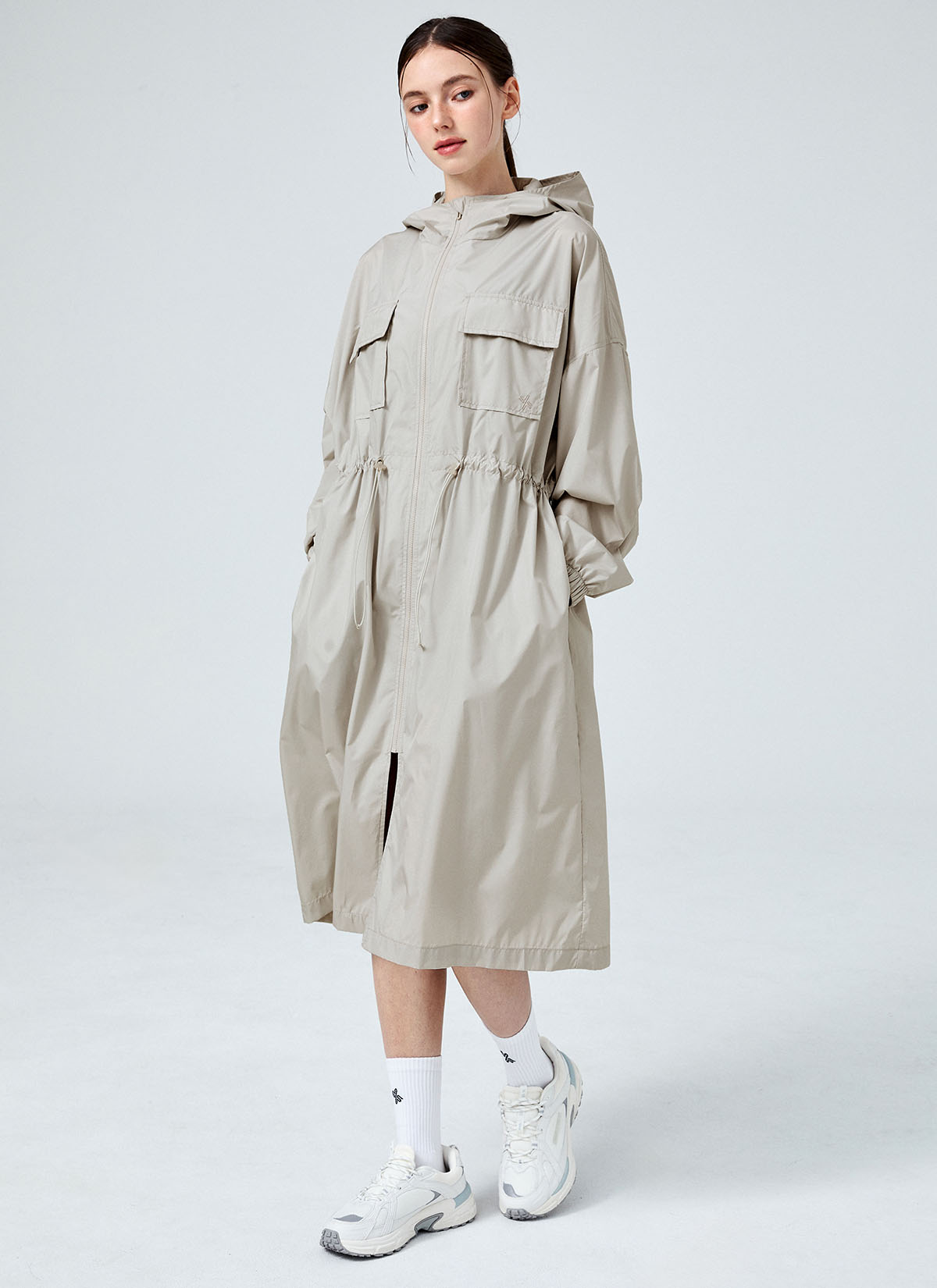 Airy Essential Maxi Hood Long Jacket